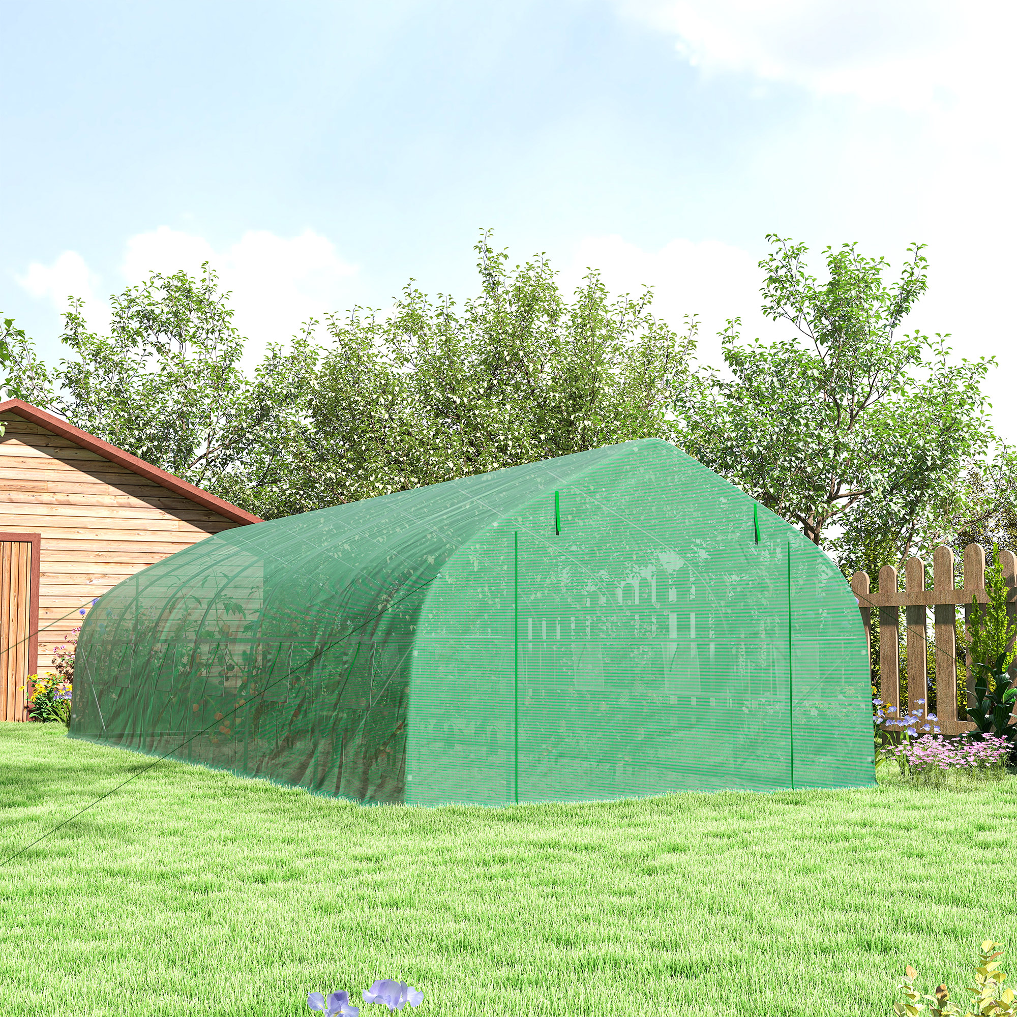  Sera Tunel Gradina - PE, Usa cu Fermuar & Ferestre Ventilatie [7]