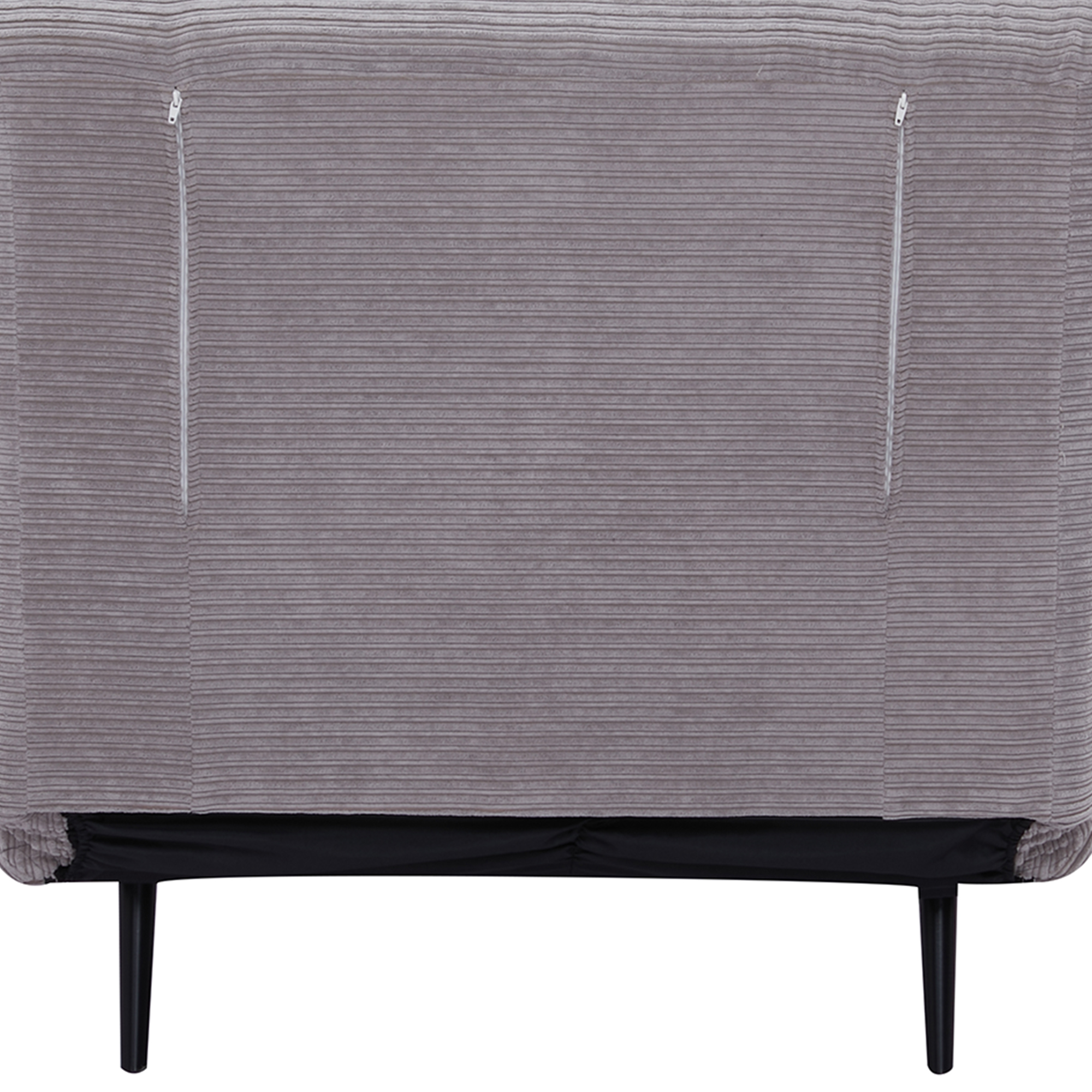  Fotoliu Pat 2 in 1 reglabil pe 3 niveluri cu sezut foarte mare si captuseala din spuma, structura din lemn, otel si efect de catifea gri [8]