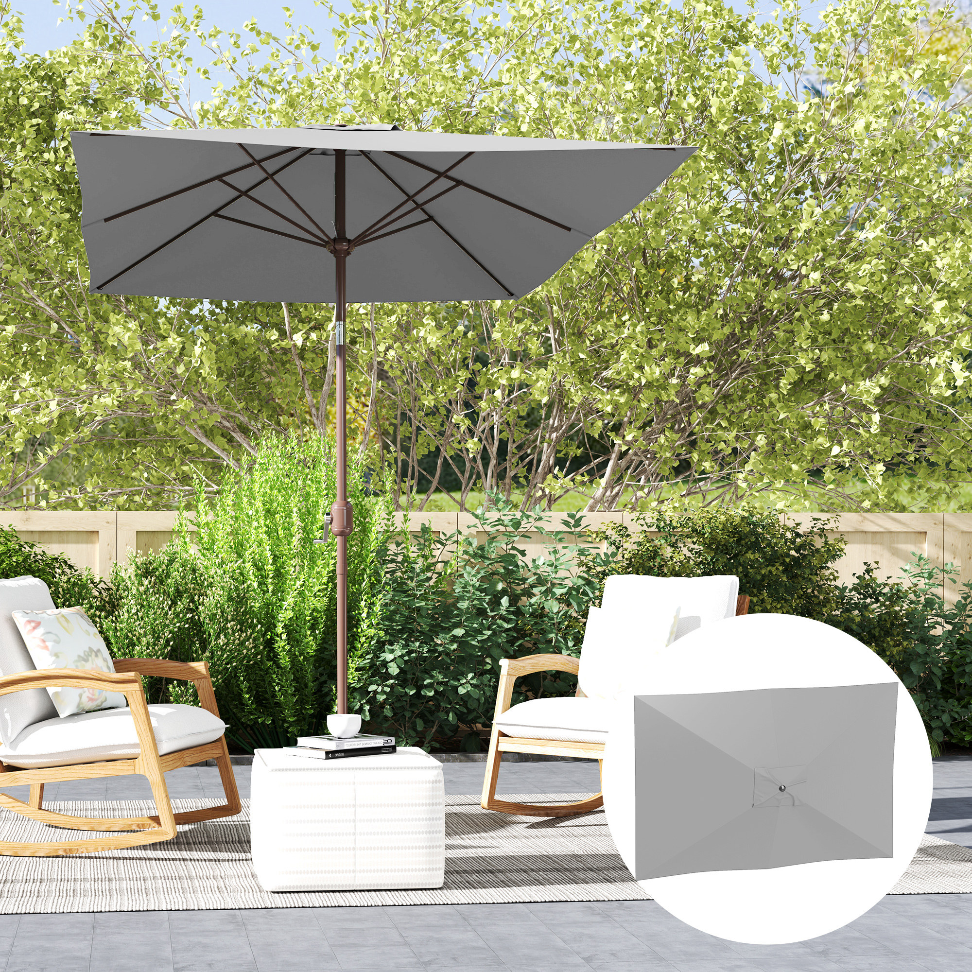  Copertina de Rezerva pentru Umbrela cu Ventilatie in Partea Superioara, 300x200 cm, Verde [8]