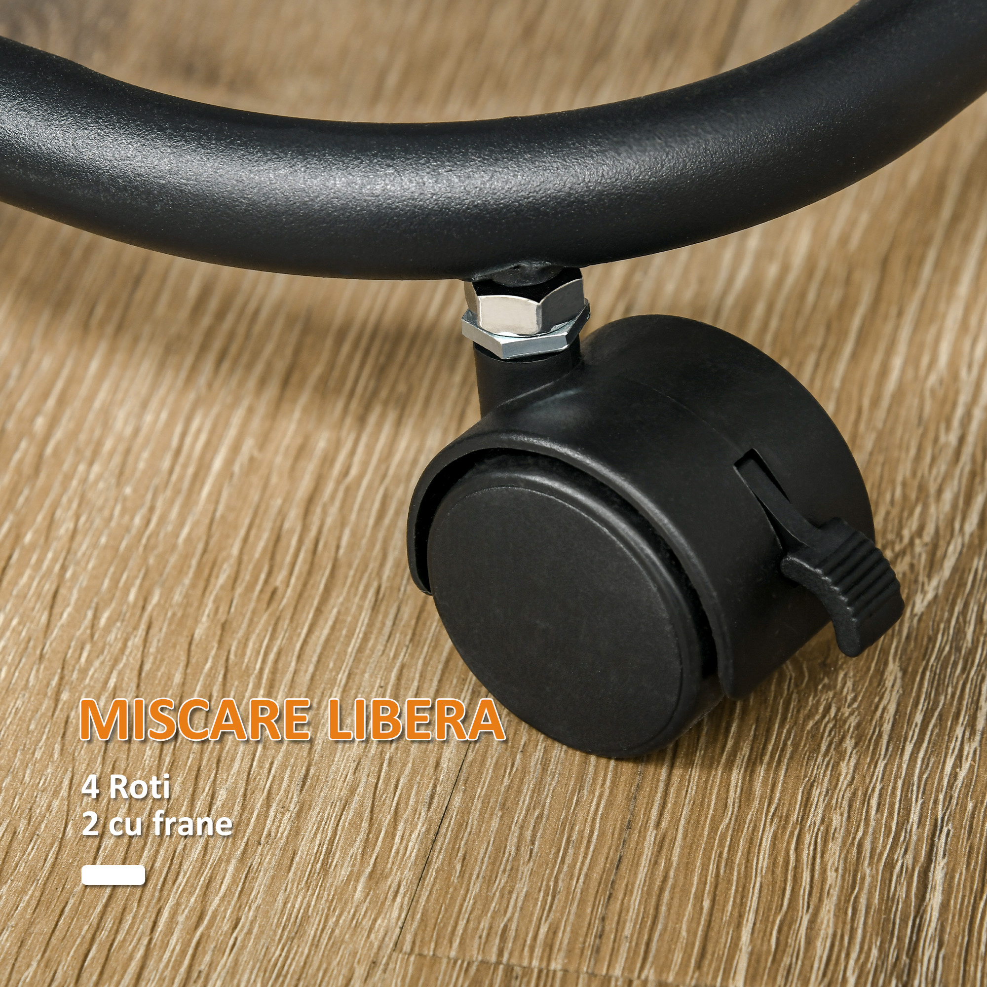  Carucior utilitar rulant  cu cosuri metalice rotative, Carucior de serviciu cu 4 niveluri de depozitare cu blat, Negru [5]