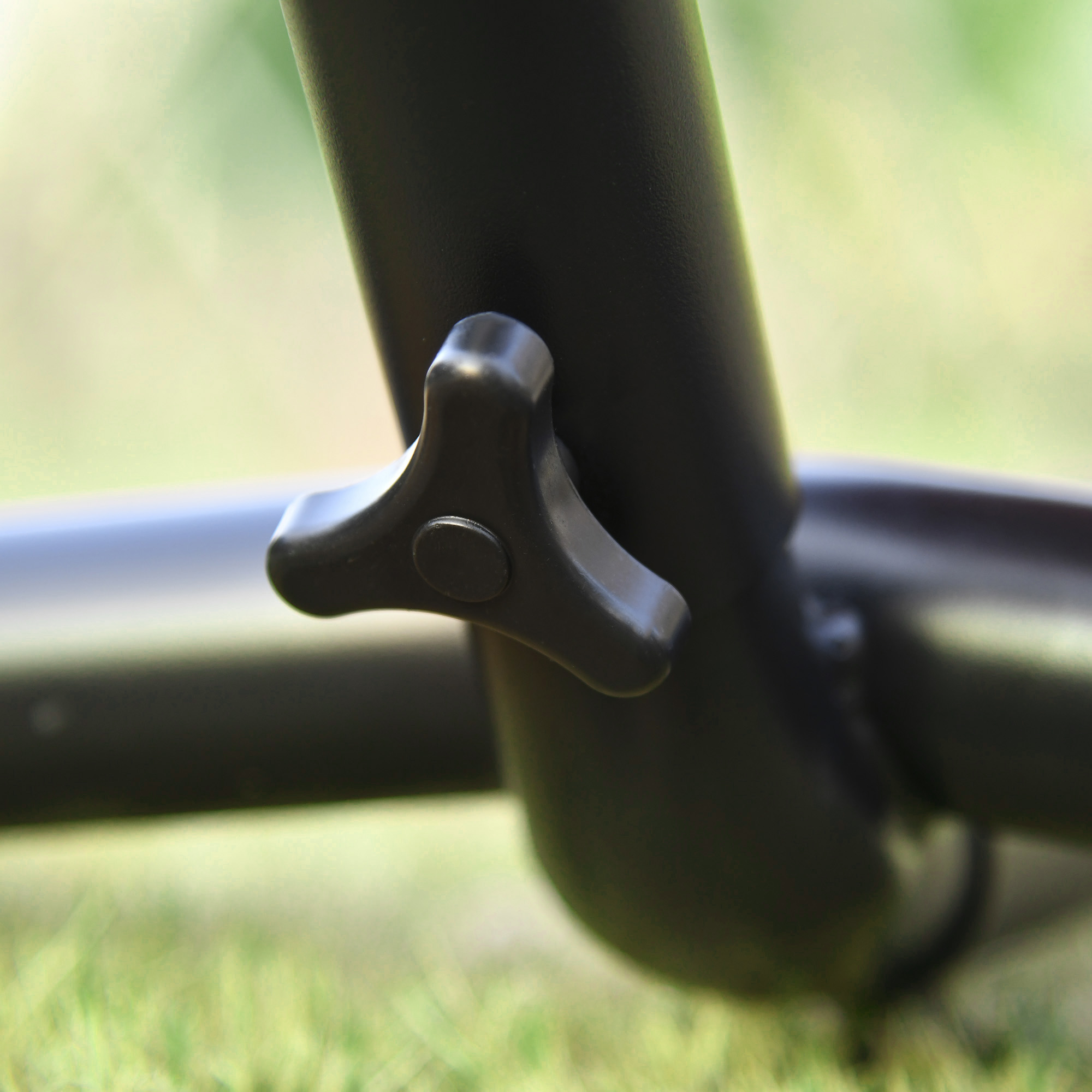  Hamac de Gradina Suspendat 310x117 cm cu inaltime Reglabila si Suport, Capacitate 120 kg, Hamac Autoportant cu Geanta de Transport, pentru Camping, Gradina, Balcon, Patio, Verde si Albastru [7]