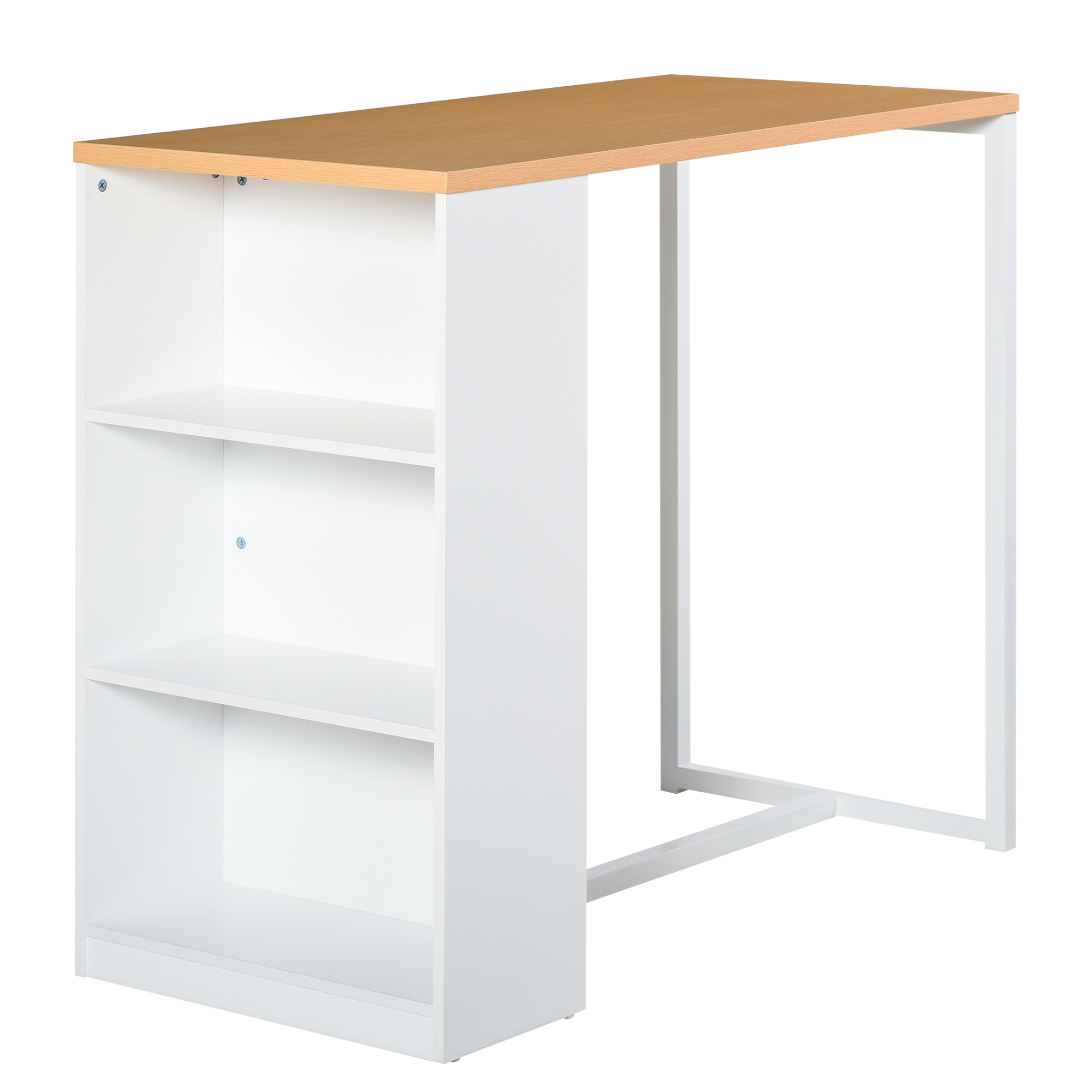  masa tip bar, pentru bucatarie, 115x55x100cm, alb [7]