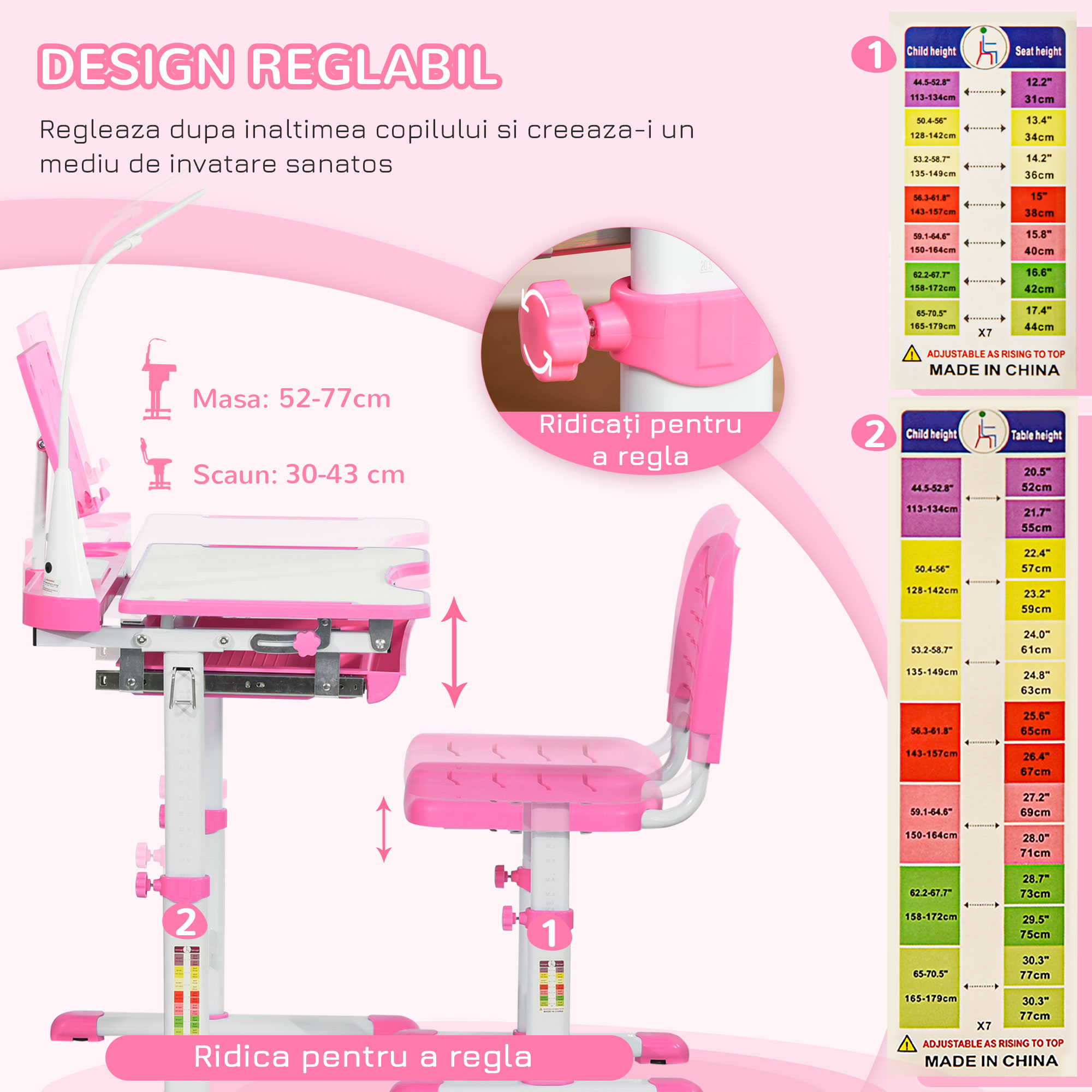 Set Masa si Scaun pentru Copii  cu LED [5]