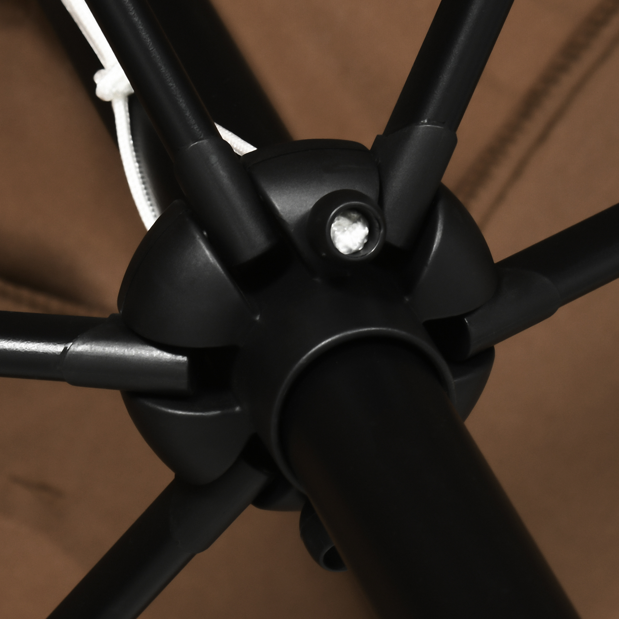  Umbrela de gradina 2x3 m dreptunghiulara cu manivela si unghi reglabil, culoare cafea [7]