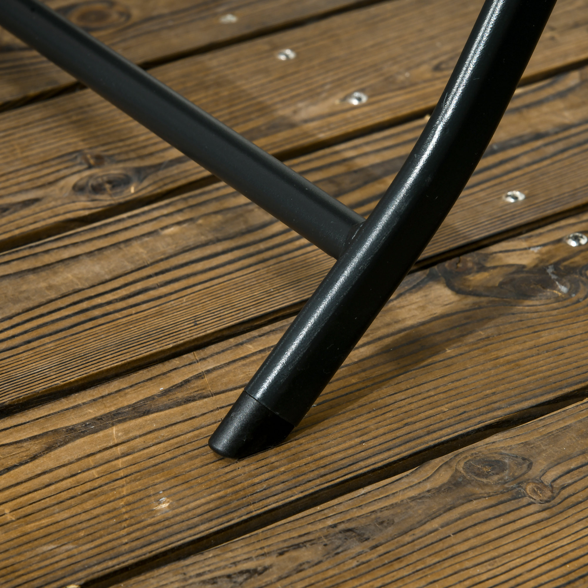  Set de Gradina  3 Piese cu 2 Scaune si Masa Pliabile din Otel si HDPE pentru Balcon si Terasa, Gri Inchis [8]