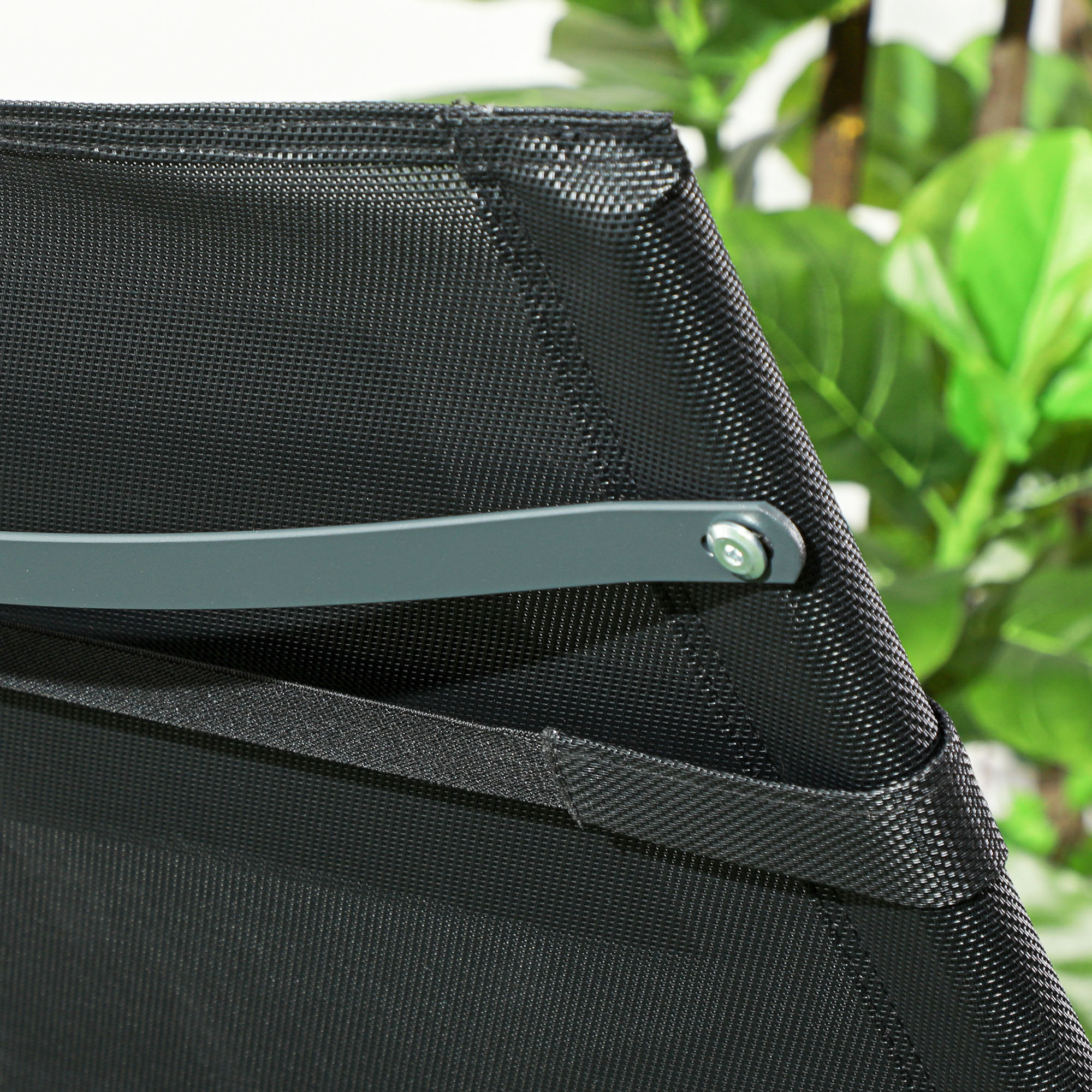  sezlong de Gradina, Balansoar cu Gravitatie Zero, sezlong Impermeabil cu Tetiera, 155x61x88 cm, Negru [8]