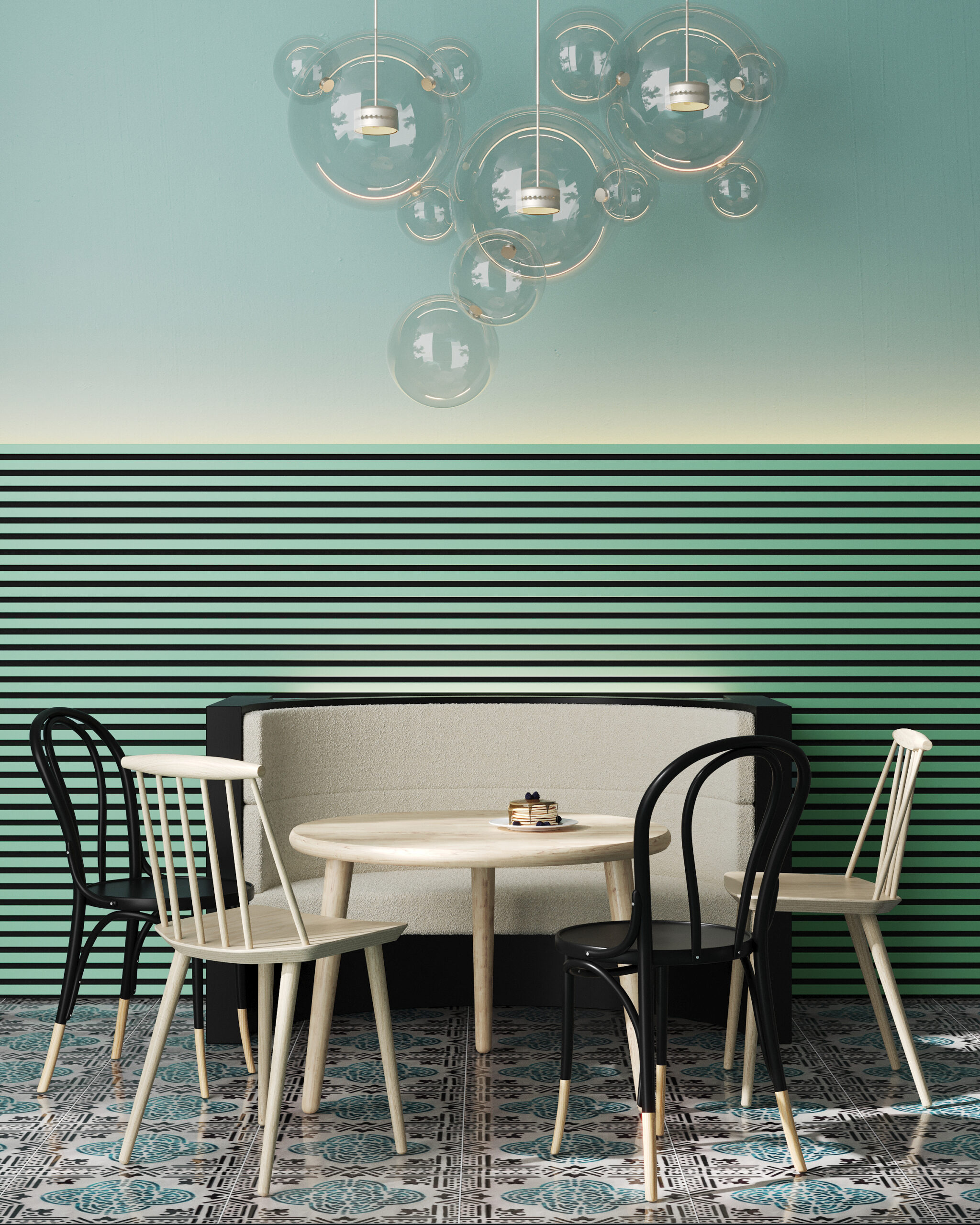 Riflaj MDF decorativ LDA PREMIUM de tip Panou Acustic, Verde Salvie, 260x40 cm [3]