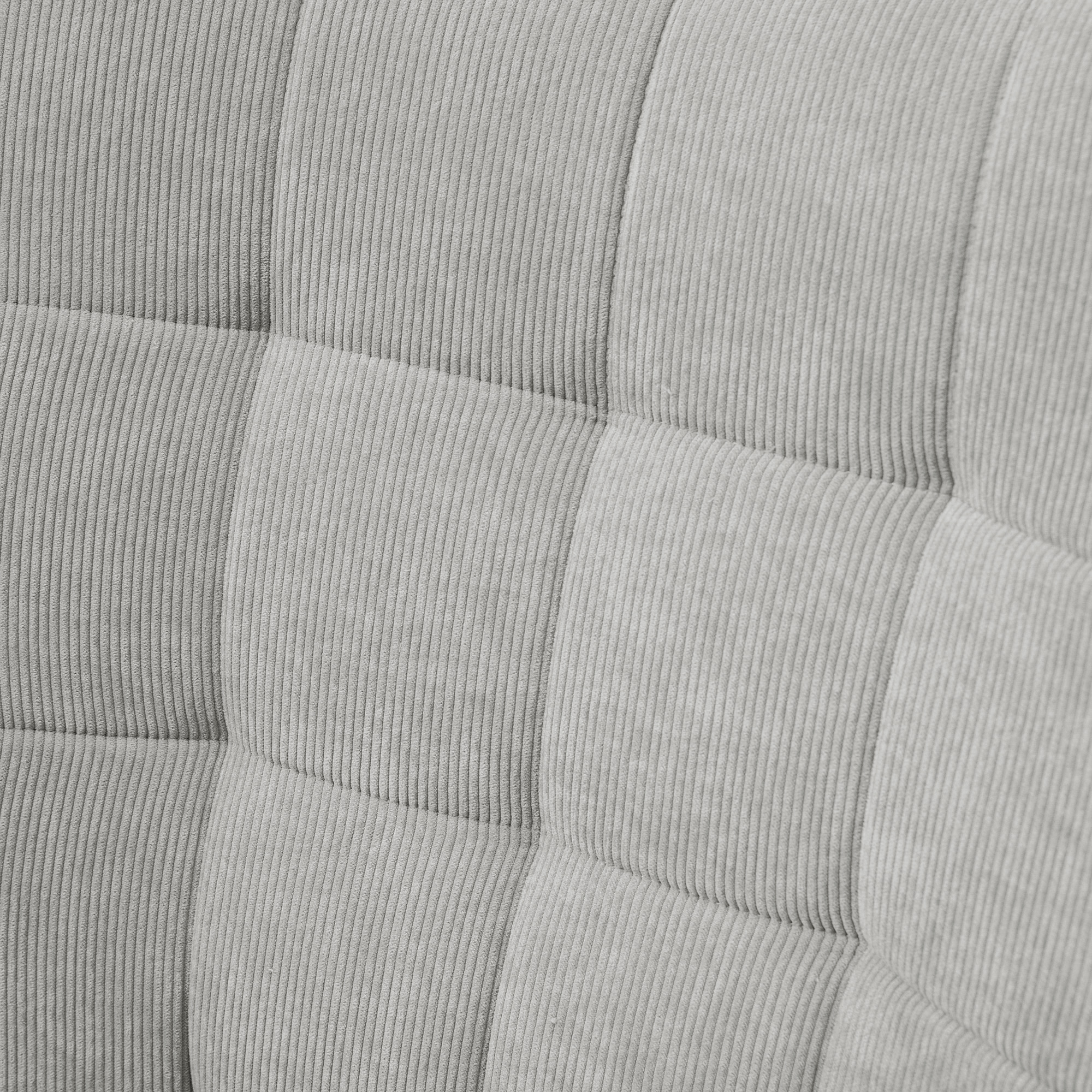  Fotoliu Relax cu Taburet in Catifea cu nervuri, Spatar inalt si Brate, Gri [7]