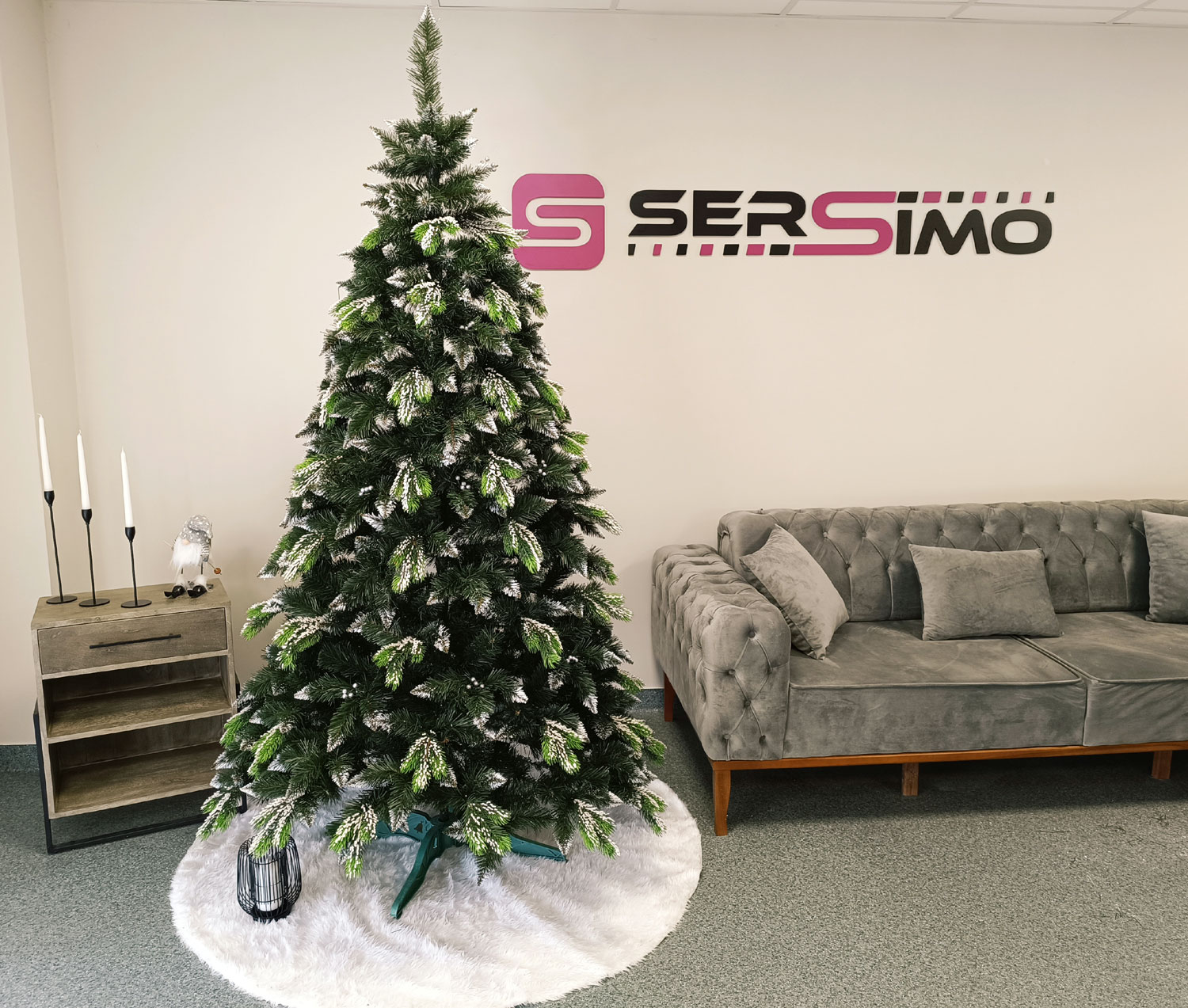 Brad artificial Christmas Deluxe by Sersimo, Diamant, 2D+3D, 220cm [15]