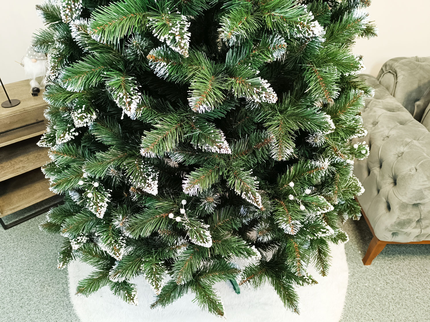 Brad artificial Christmas Deluxe by Sersimo, Crystal nins cu merisoare, 2D, 250cm [12]