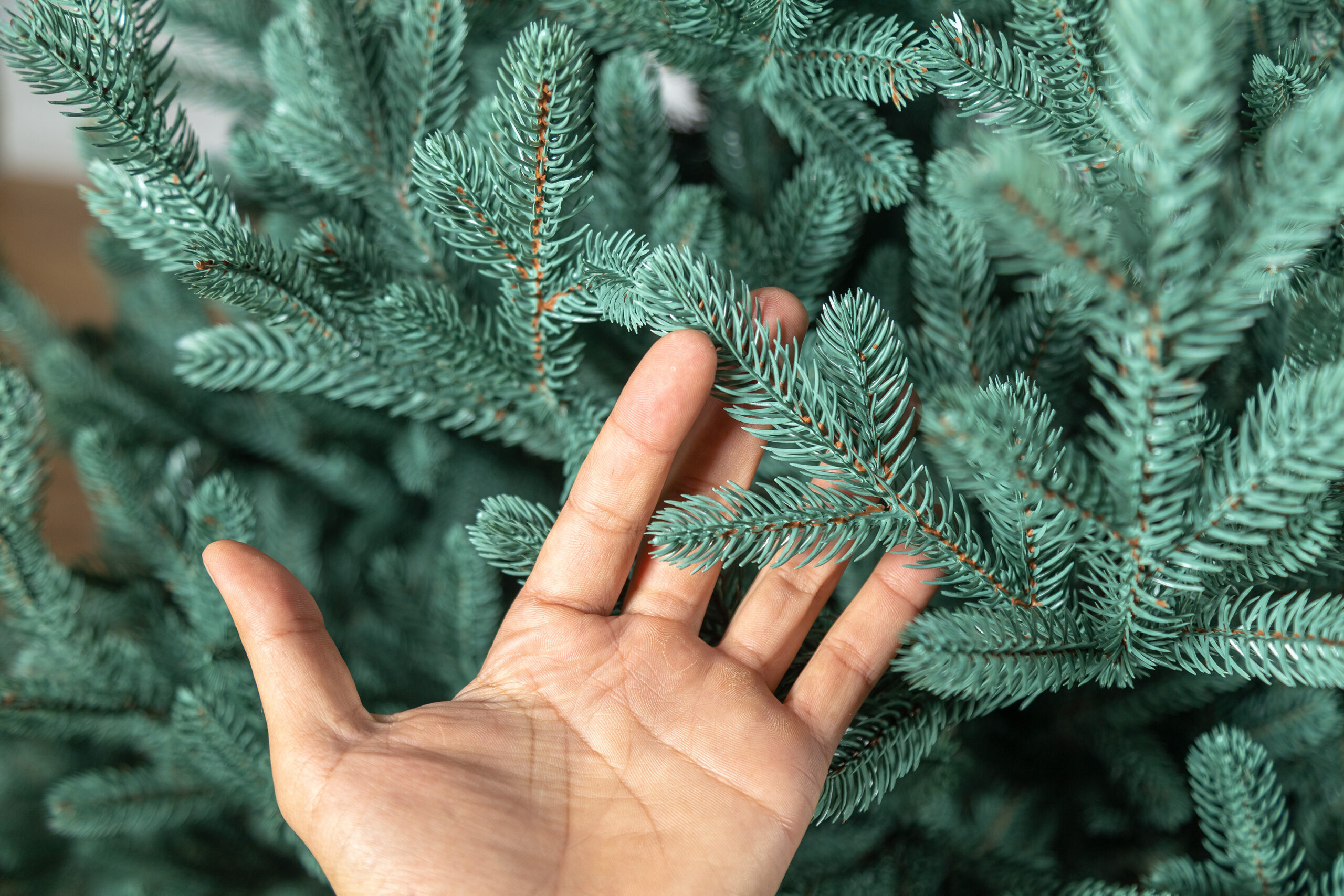 Brad artificial Christmas Deluxe by Sersimo, Viena Select argintiu, integral 3D, 230cm [20]