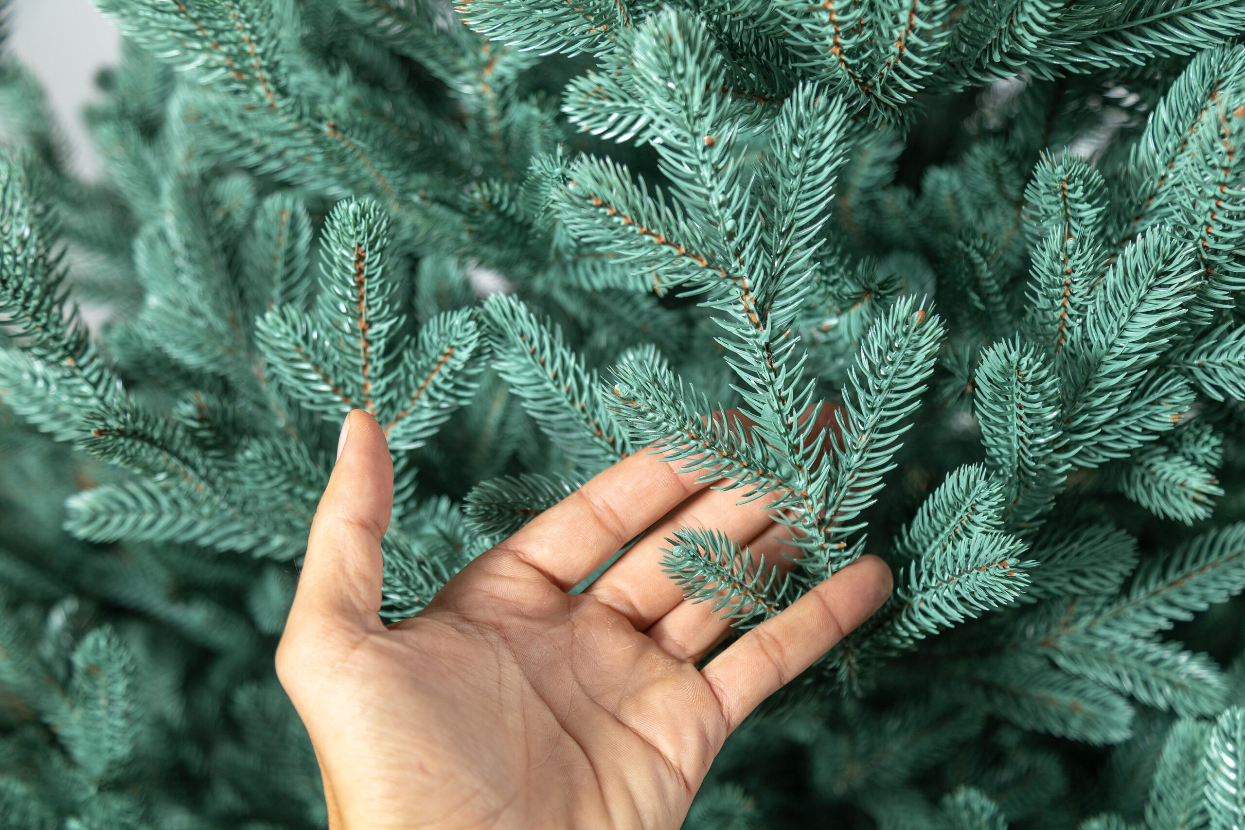 Brad artificial Christmas Deluxe by Sersimo, Viena Select argintiu, integral 3D, 230cm [21]