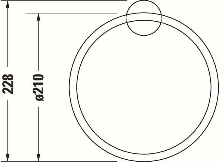 Inel prosop Duravit 0099477000, Stack T, tip instalare pe perete, numar orificii instalare 2, otel satinat [6]