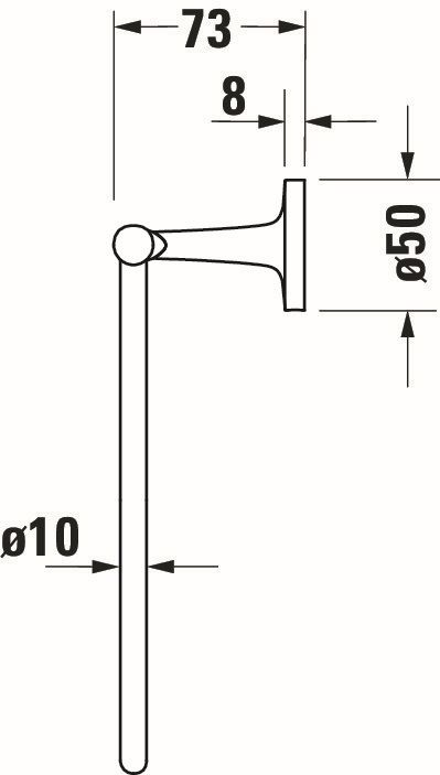 Inel prosop Duravit 0099470400, Stack T, tip instalare pe perete, numar orificii instalare 2, pivotanta, bronz [2]