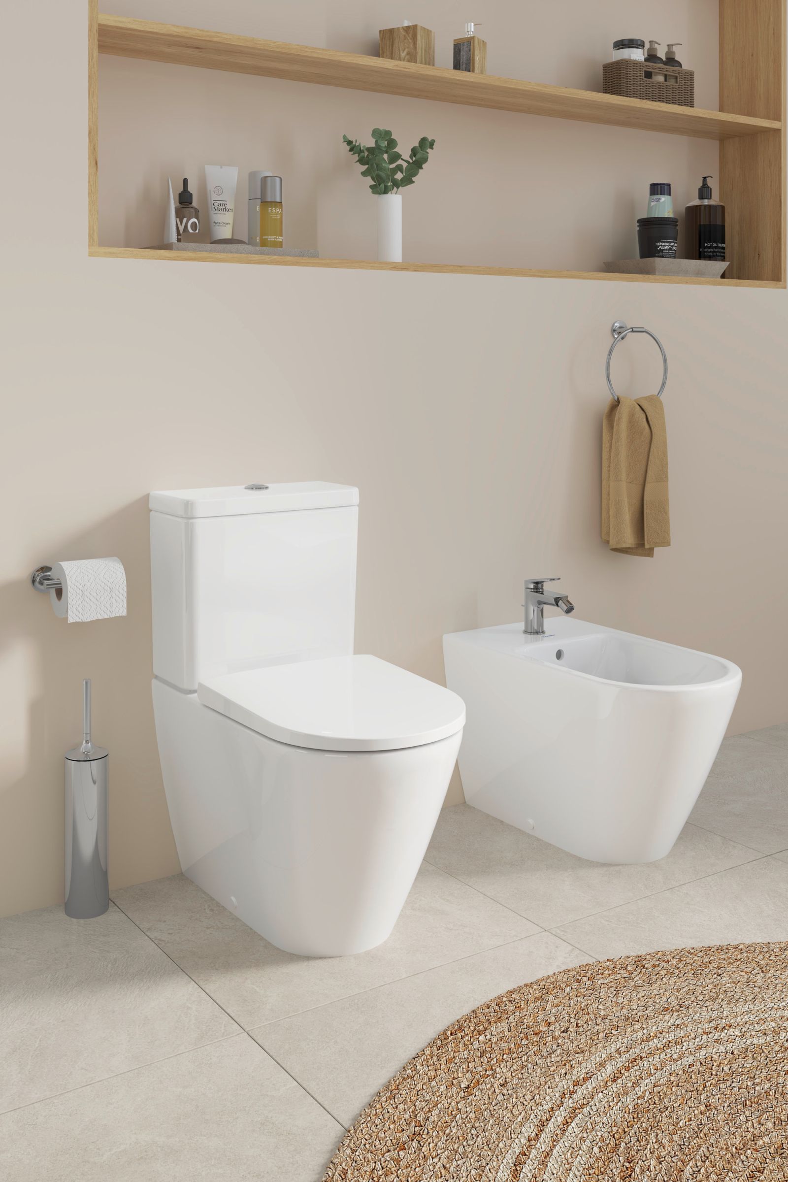 Inel prosop Duravit 0099471000, Starck T, tip instalare pe perete, numar orificii instalare 2, pivotanta, crom [6]
