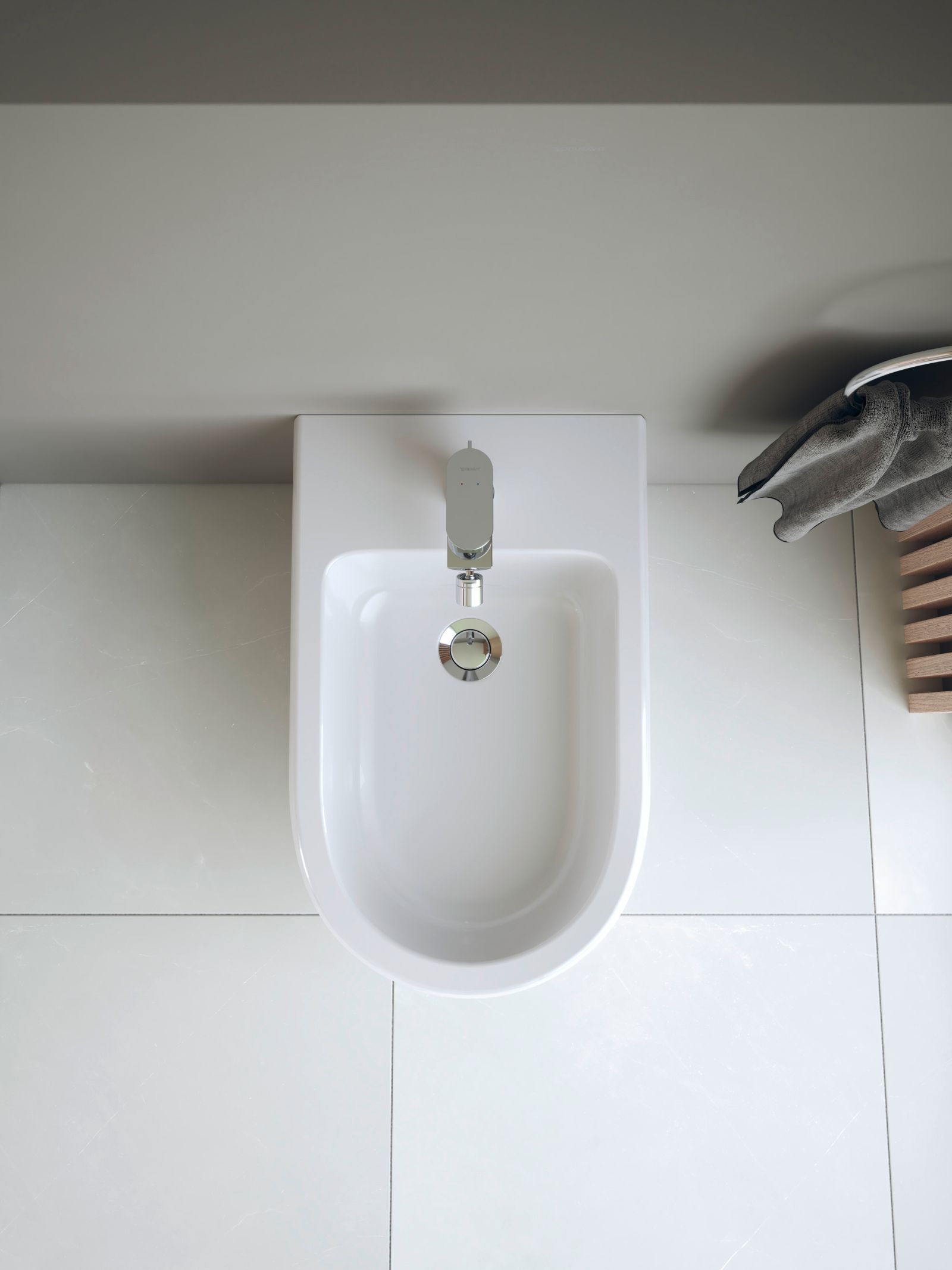 Inel prosop Duravit 0099471000, Starck T, tip instalare pe perete, numar orificii instalare 2, pivotanta, crom [7]
