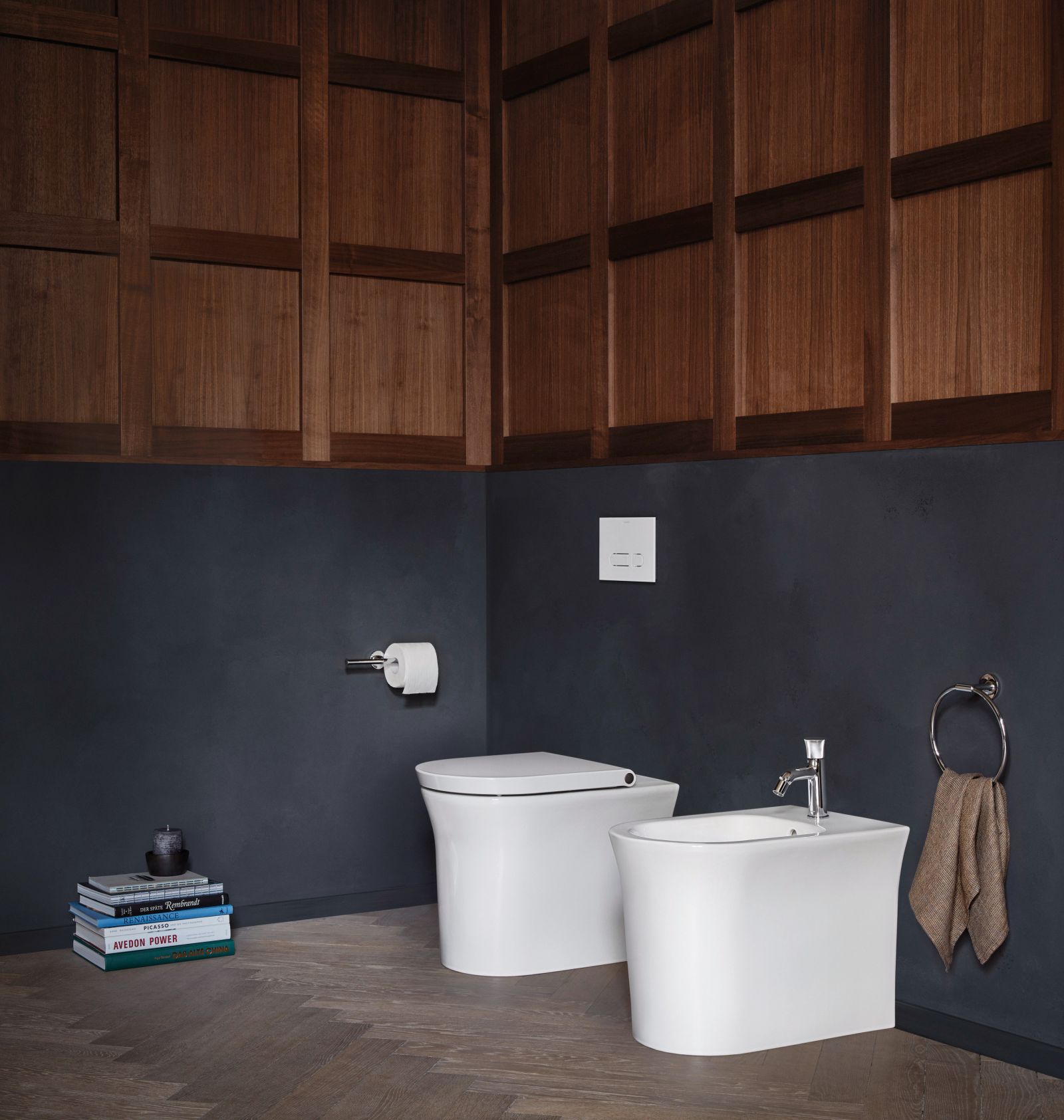 Inel prosop Duravit 0099471000, Starck T, tip instalare pe perete, numar orificii instalare 2, pivotanta, crom [8]