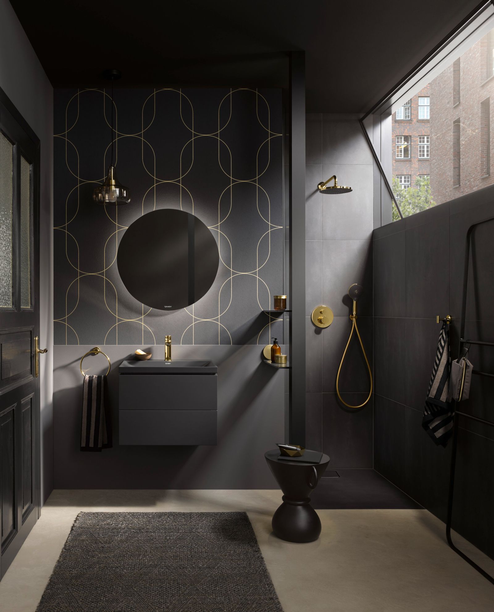 Inel prosop Duravit 0099473400, Starck T, tip instalare pe perete, numar orificii instalare 2, auriu [1]