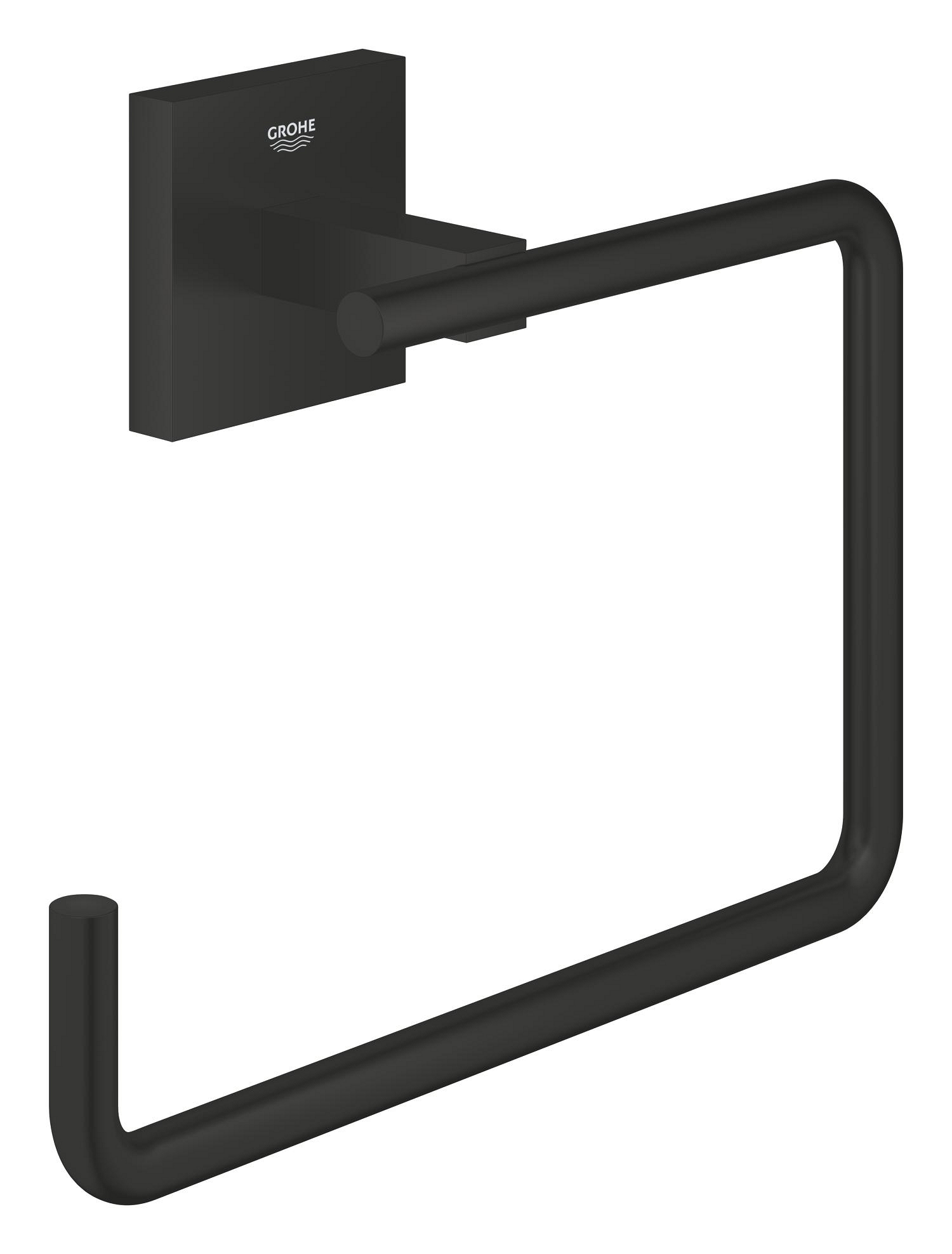 Baie - Inel prosop Grohe 409752430, Start Cube, tip instalare pe perete, numar orificii instalare 2, pivotanta, negru
