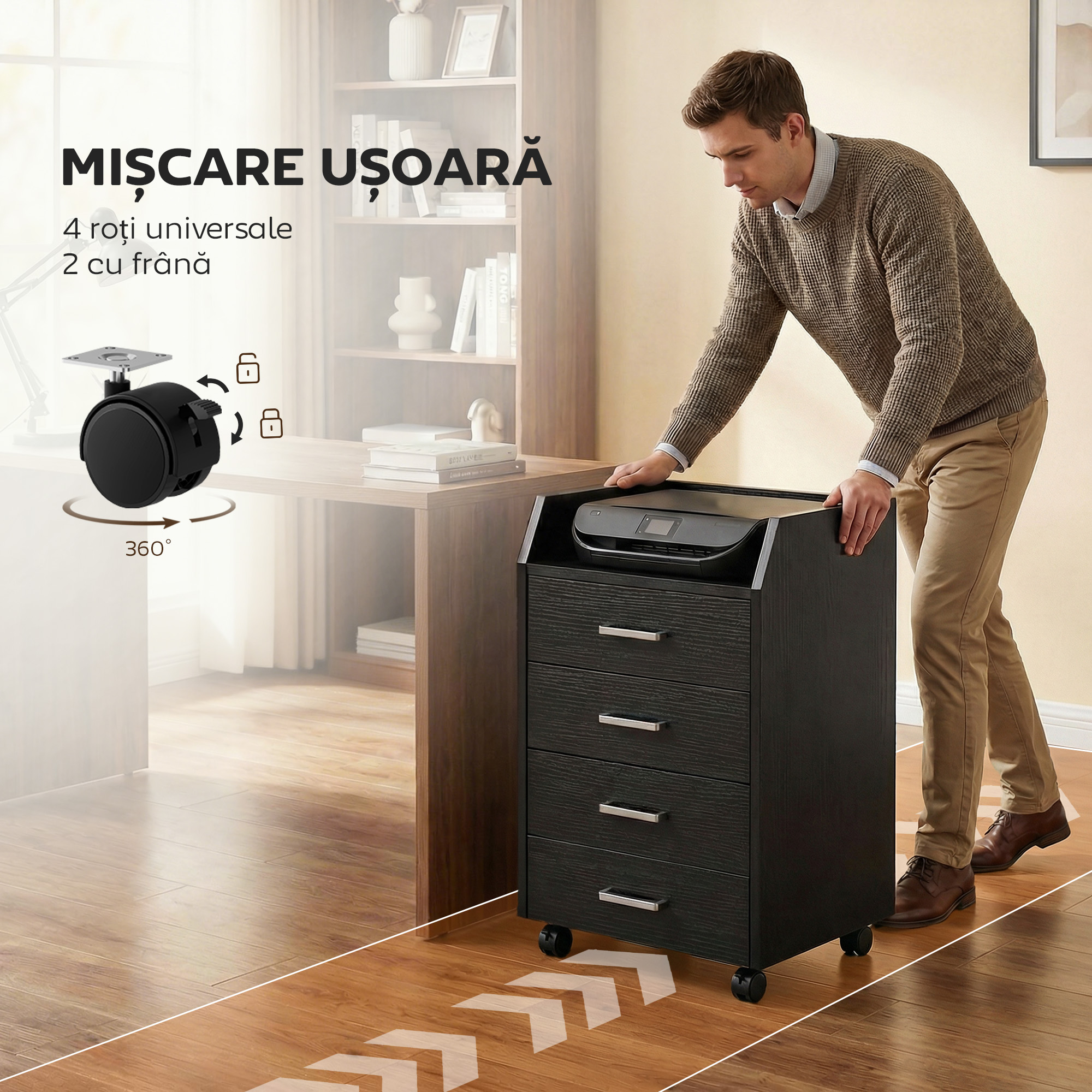  comoda birou,comoda birou cu roti, comoda documente, comoda pe roti, comoda cu sertare, mobilier birou [4]