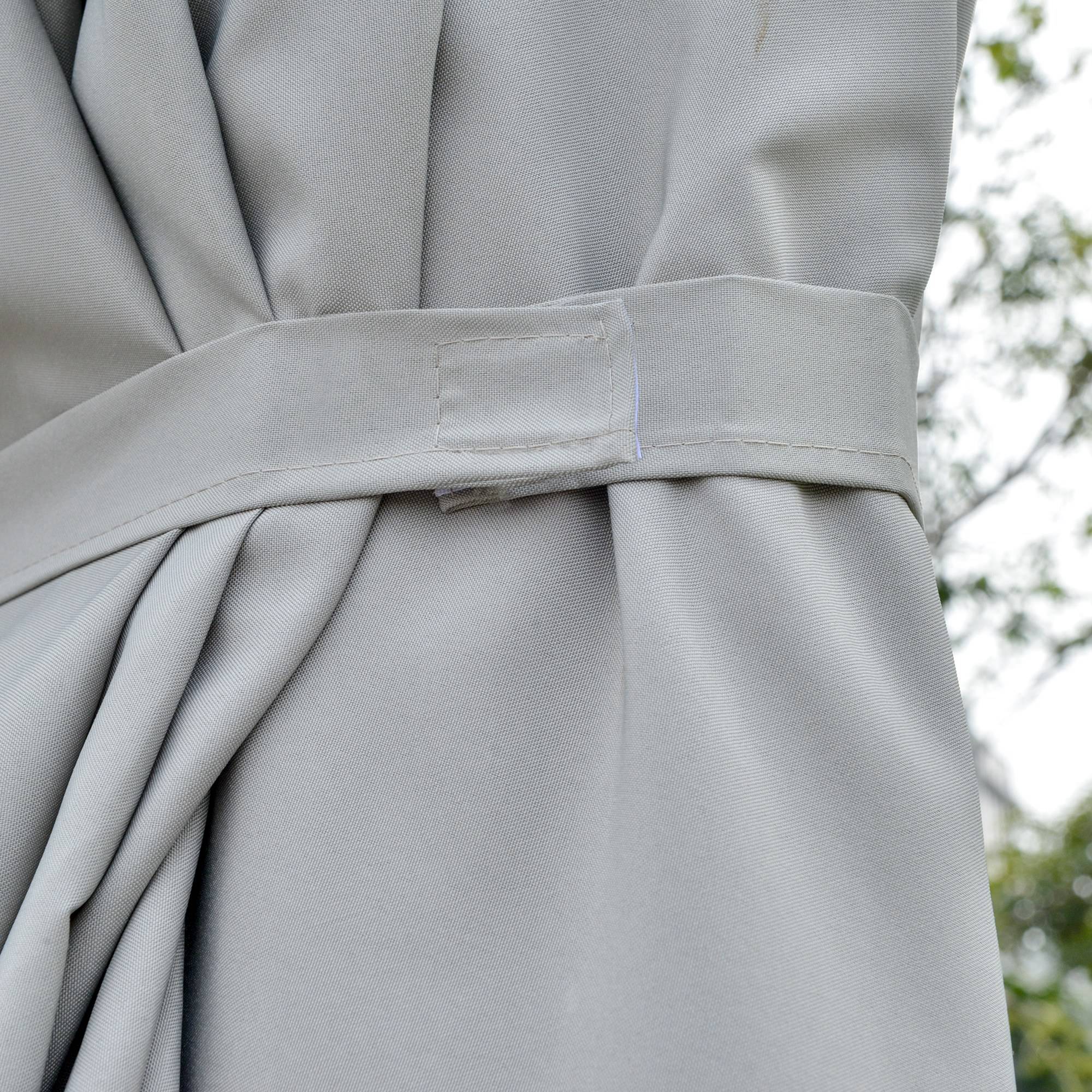  Ombrellone da Giardino 4.5m con 48 LED a Energia Solare e Manovella [8]