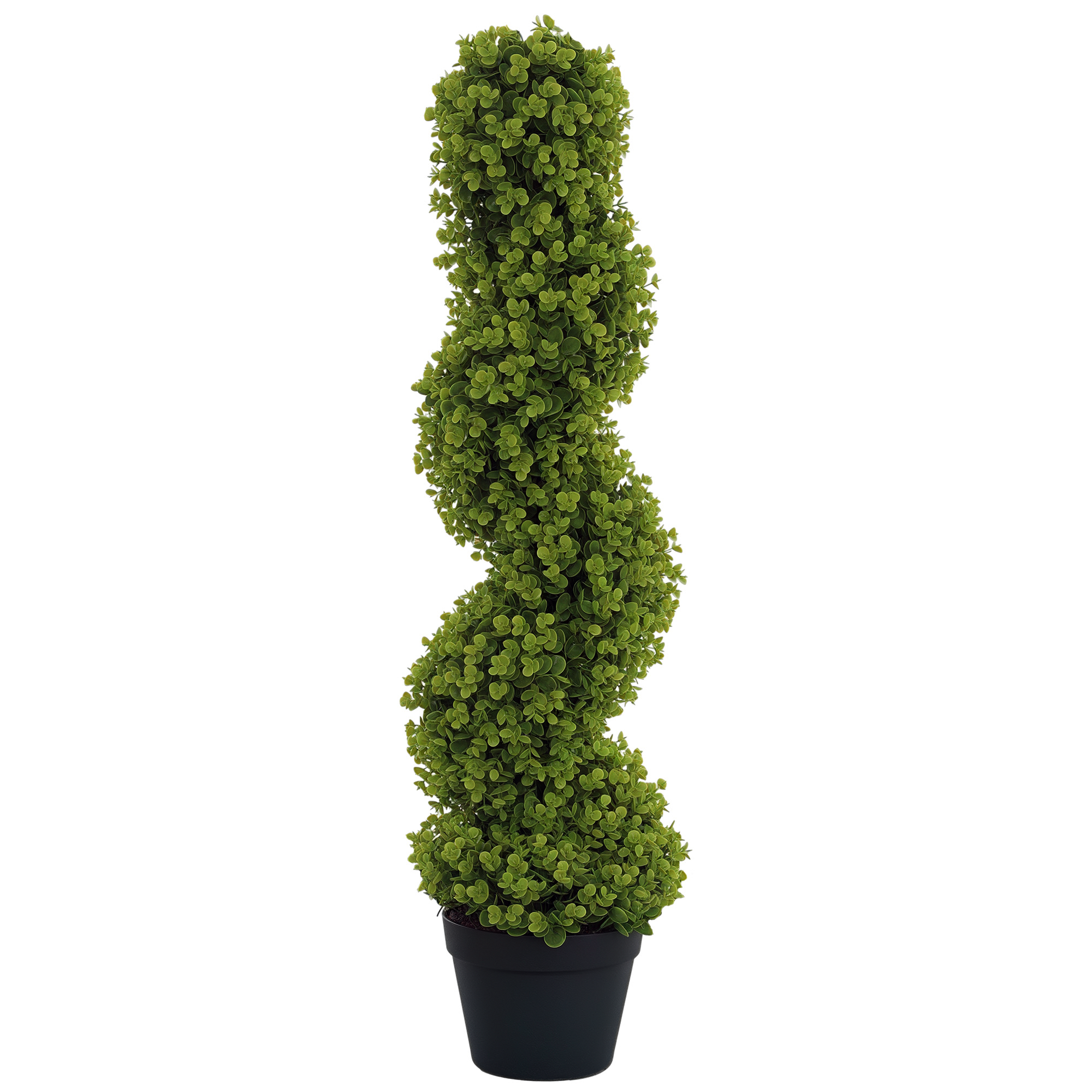 Living & hol -  Planta Artificiala Eucalipt Spiralat cu Ghiveci Inclus Rezistent la Raze UV, Ø17,5x90 cm, Verde