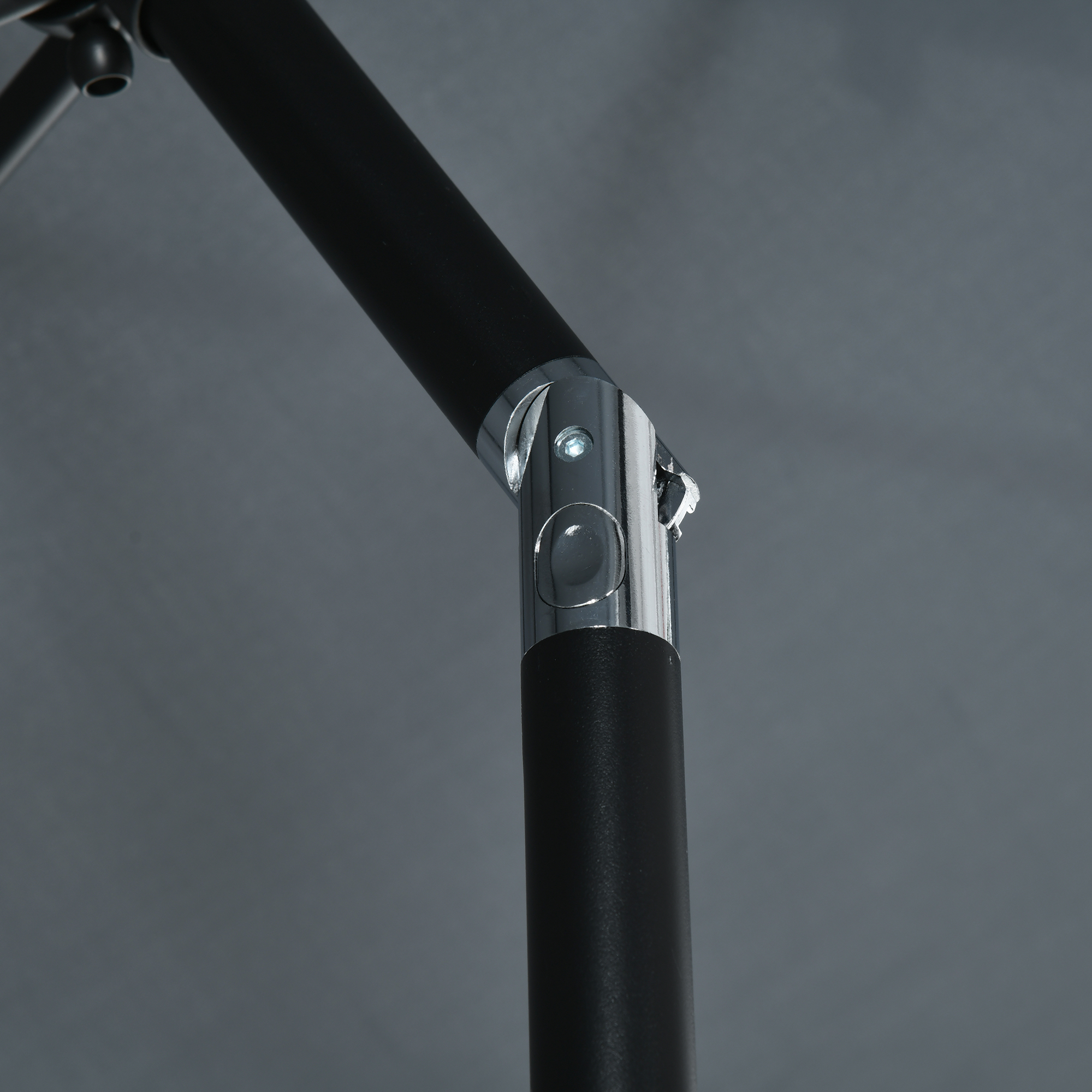  Umbrela de Gradina inclinabila cu Manivela si 6 Spiţe, 2x3 m, Gri inchis [8]