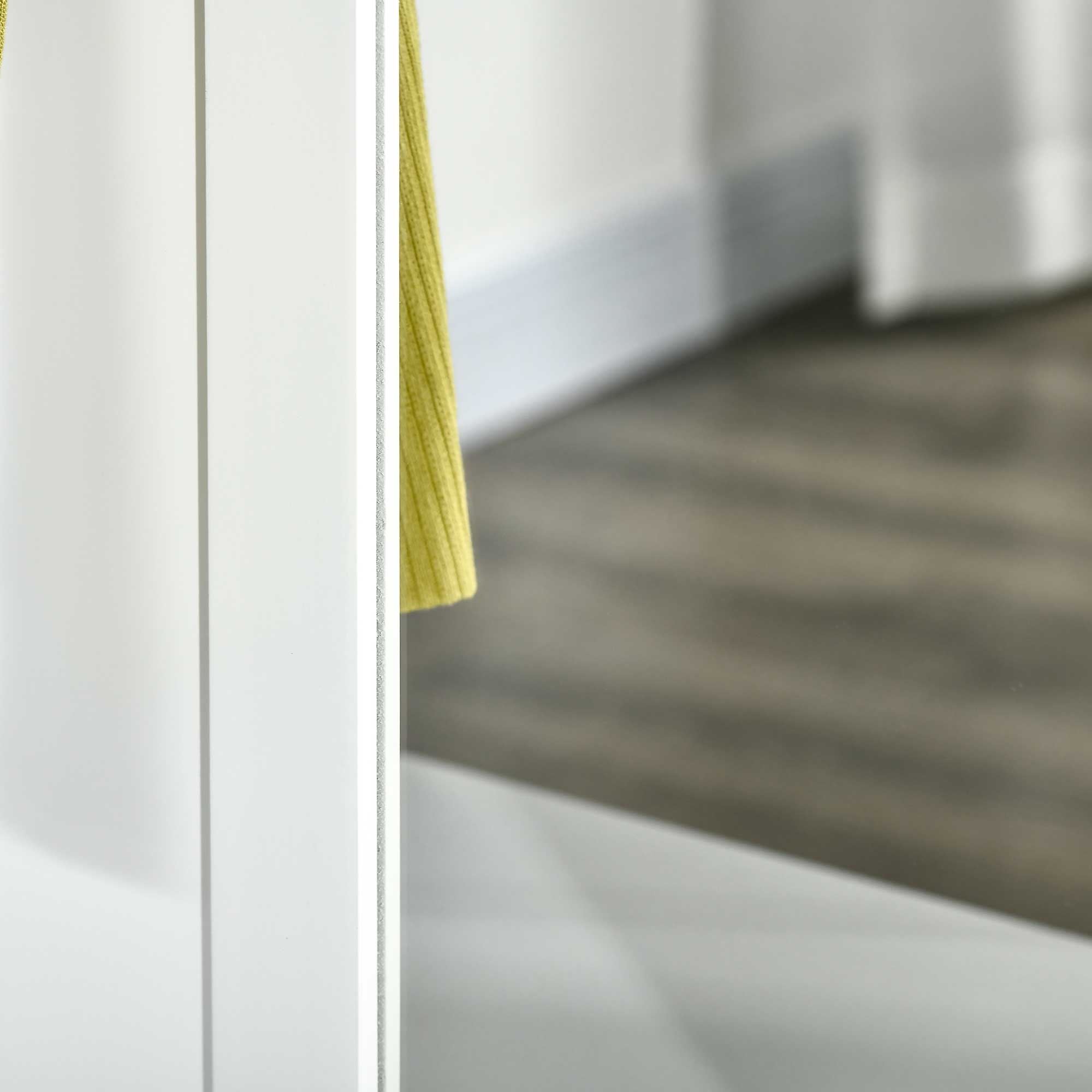  mobilier hol, cuier si oglinda, 80x40x170cm, alb [8]