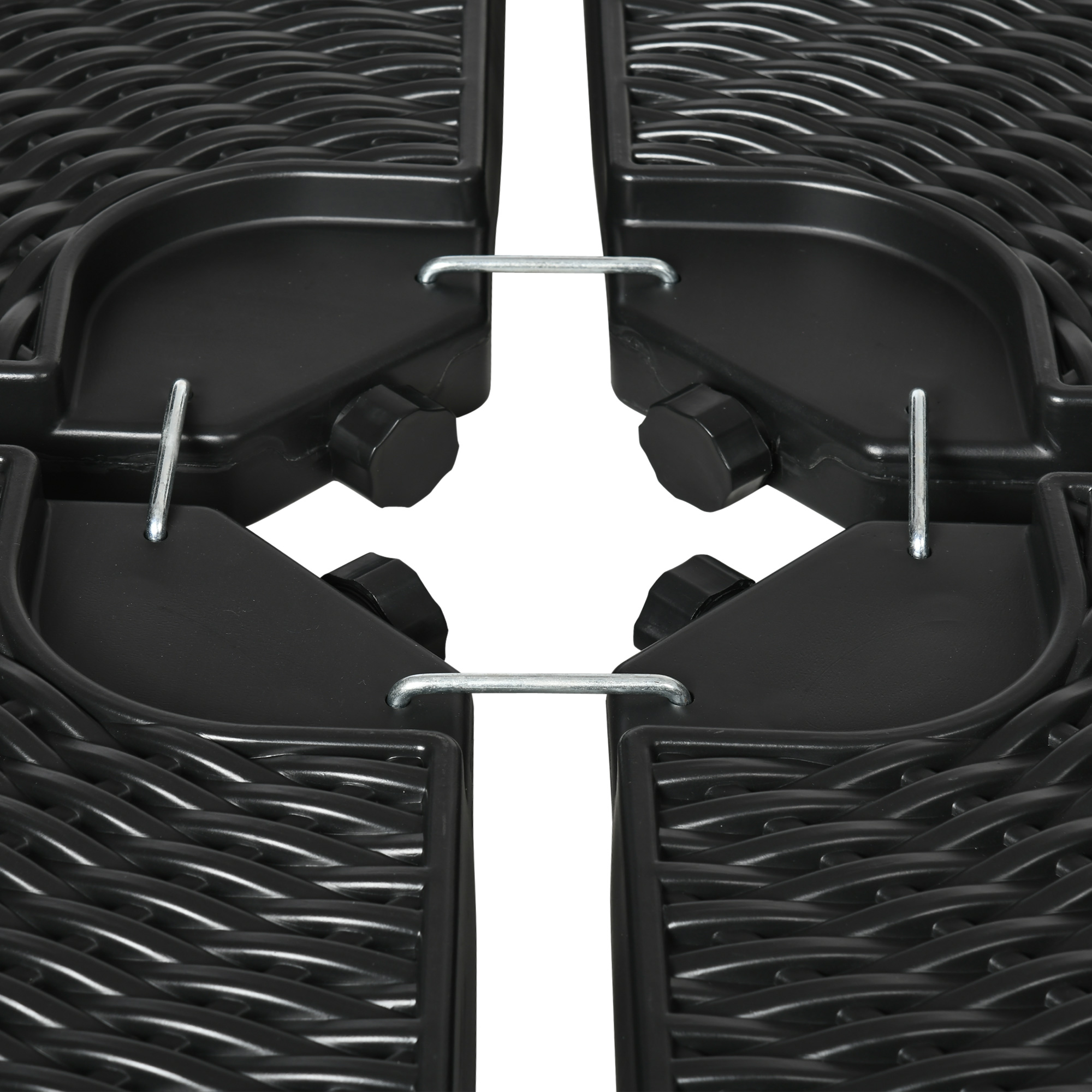  Set de greutati din 4 piese pentru baza umbrelei de gradina in consola pentru umbrelele cu articulatie tip banana, Greutati pentru umbrela  pentru suportul bazei, negru [7]