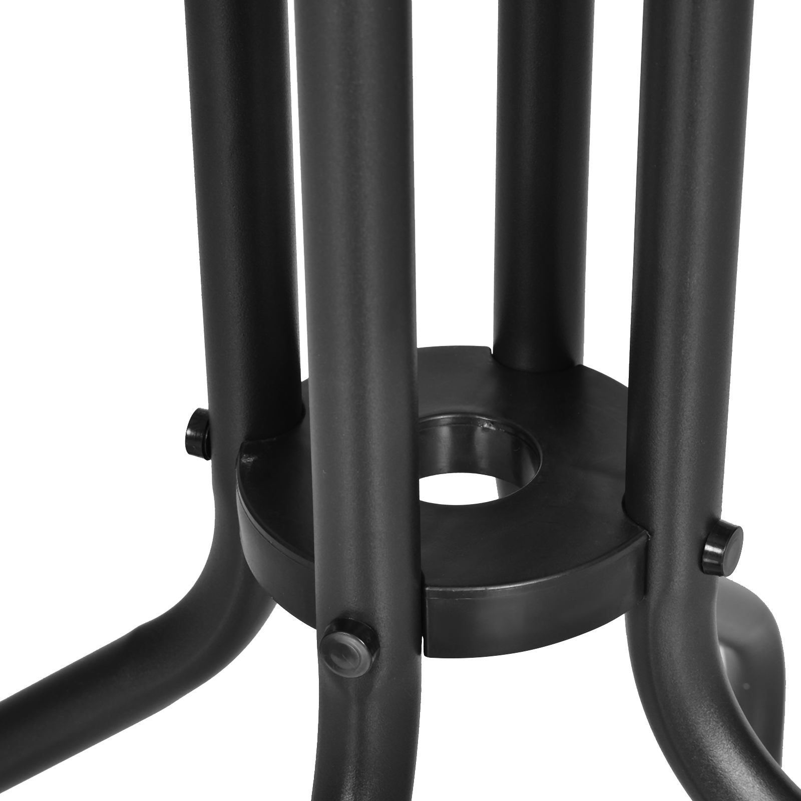  Masa Rotunda de Gradina cu Blat din Sticla Securizata, Φ60x70 cm, Negru [7]