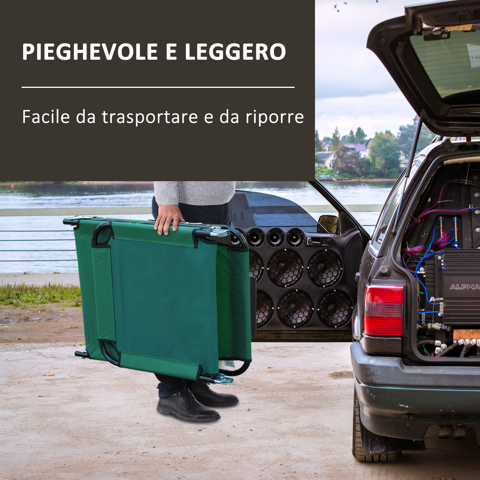  sezlong Pliabil - Spatar 4 Pozitii, Otel & tesatura Oxford [4]