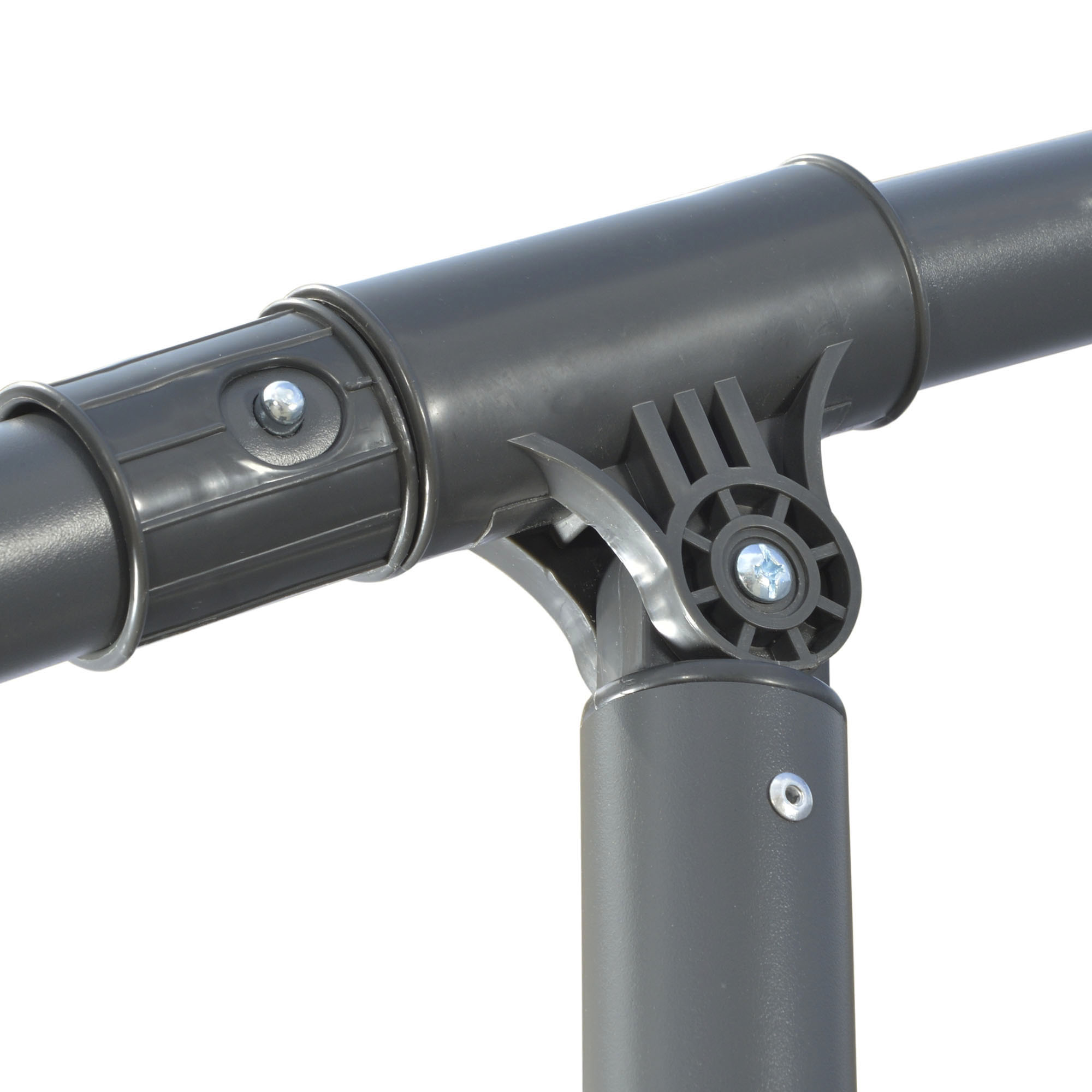  Umbrela Suspendata cu Baza in Cruce, Greutaţi, Manivela si Protecţie UV, Ø3x2.5 m, Bej [8]