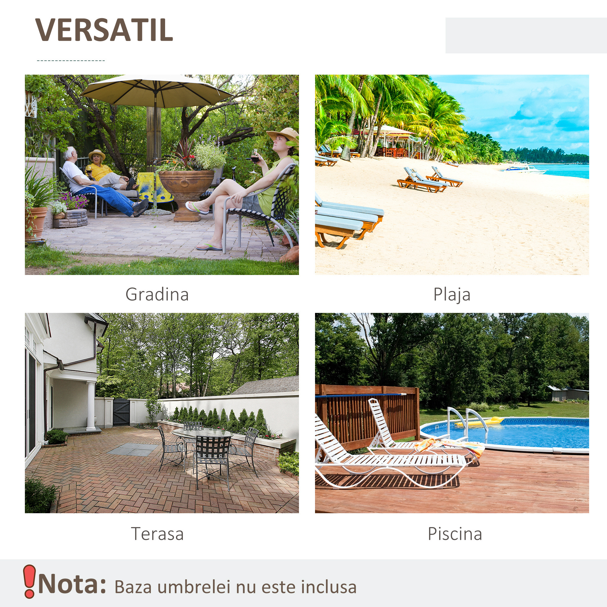  Umbrela de Gradina Inclinabila 2.3x2 m [6]