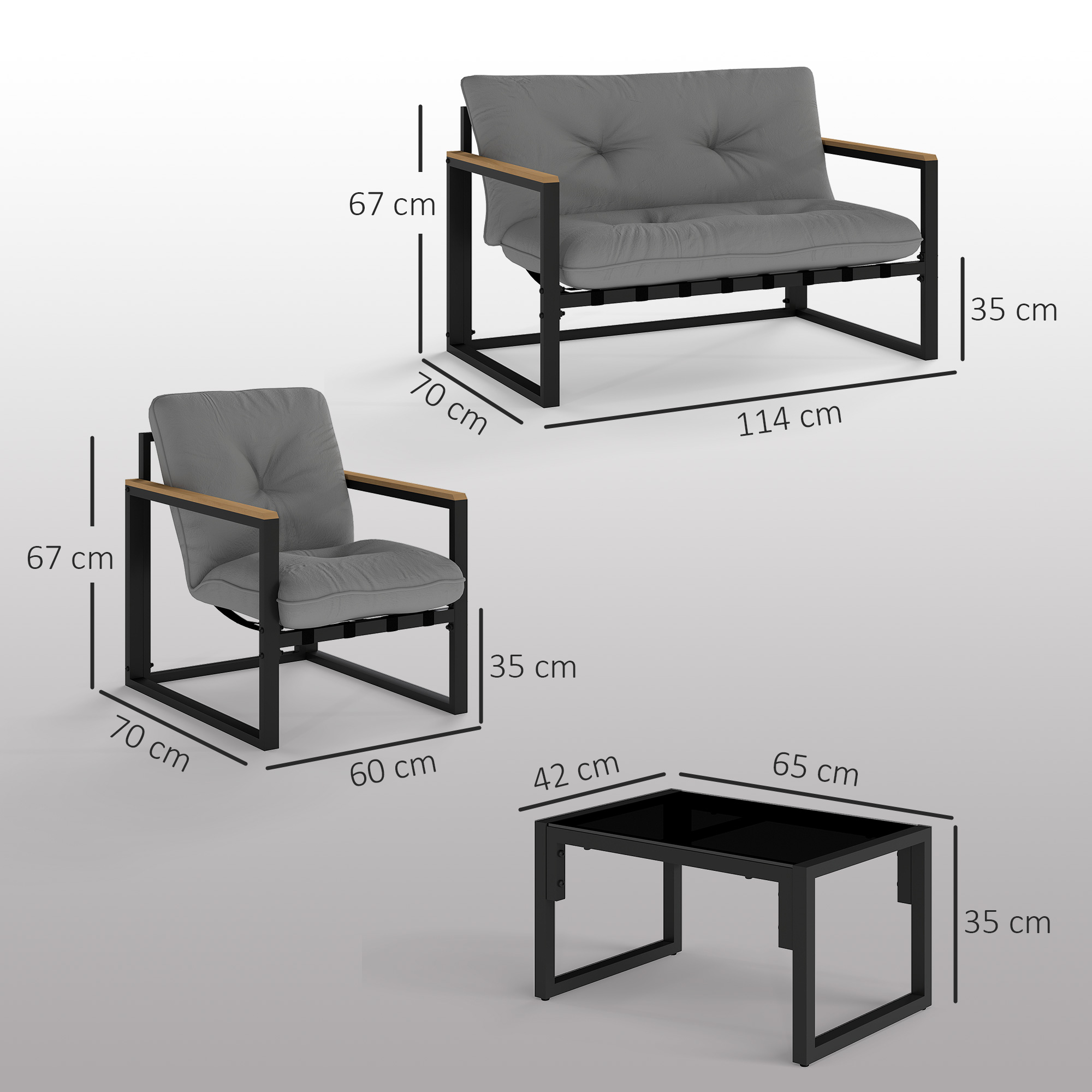  Set Gradina 4, Gri Deschis [2]