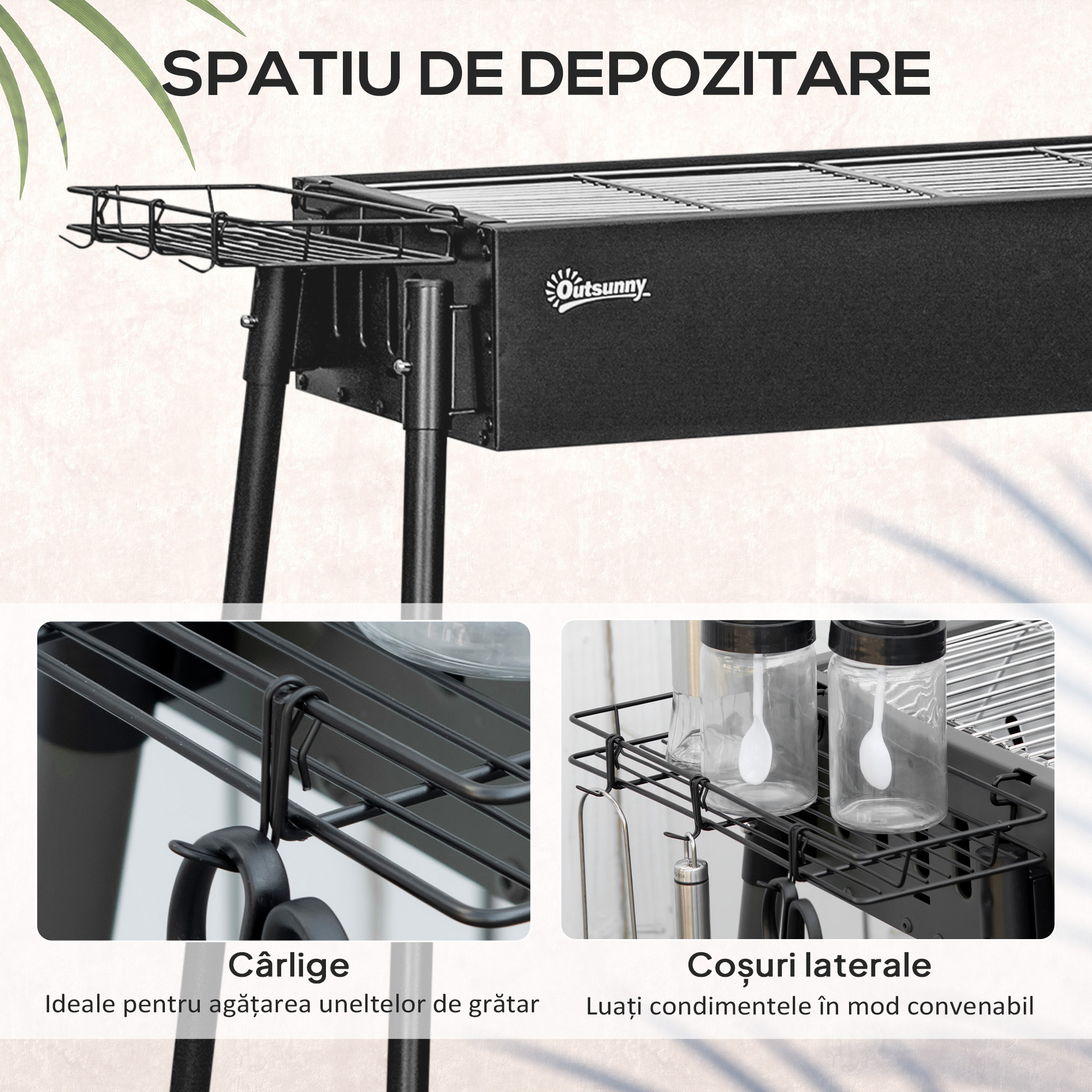  Gratar Portabil Exterior Otel Inoxidabil [5]