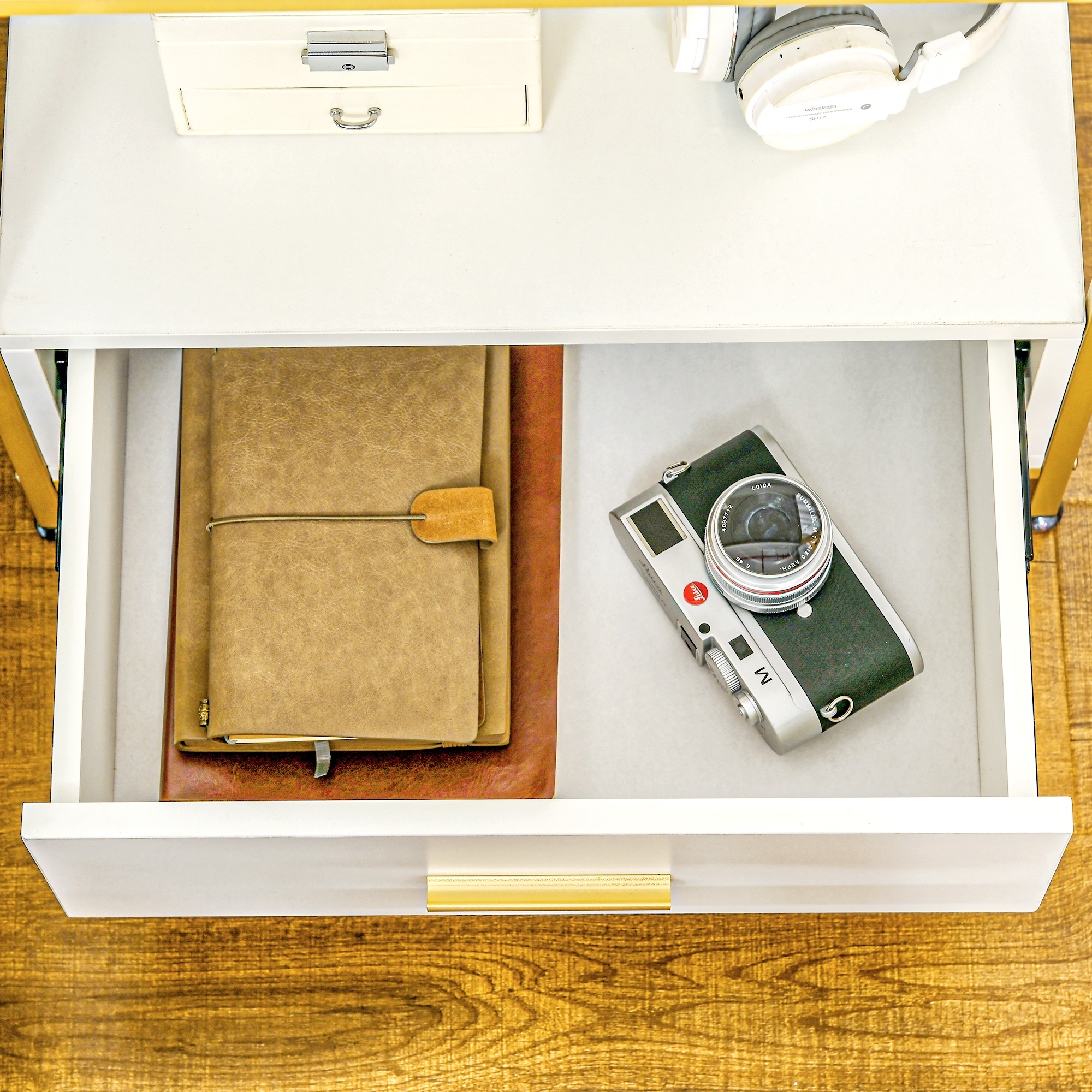  Set de 2 Masute Noptiere Moderne Noptiere cu Sertar Raft Organizatoare de Depozitare pentru Dormitor Camera de Zi Alb pentru sufragerie camera de zi dormitor [8]