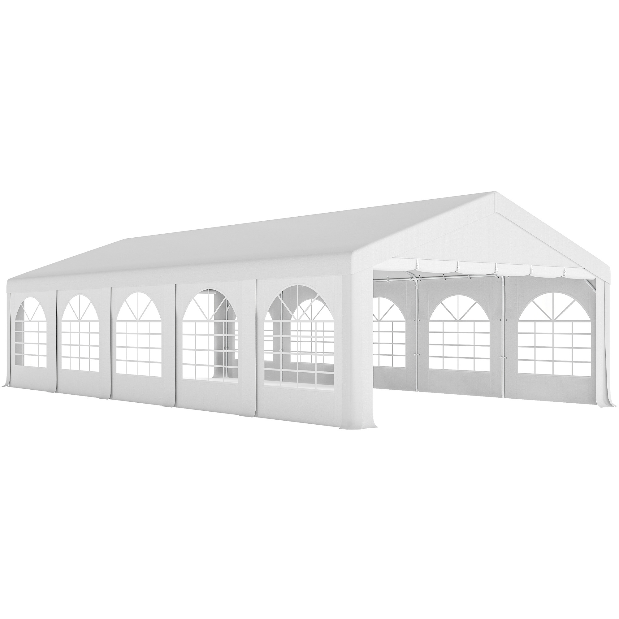 Gradina & balcon -  Pavilion pentru Petreceri 10x5 m cu 10 Pereti Laterali Detasabili, Pavilion de Gradina cu 5 Sectiuni, Usi cu Fermoar si Ferestre, Pavilion pentru Nunti, Evenimente, intalniri, UV30+, Alb