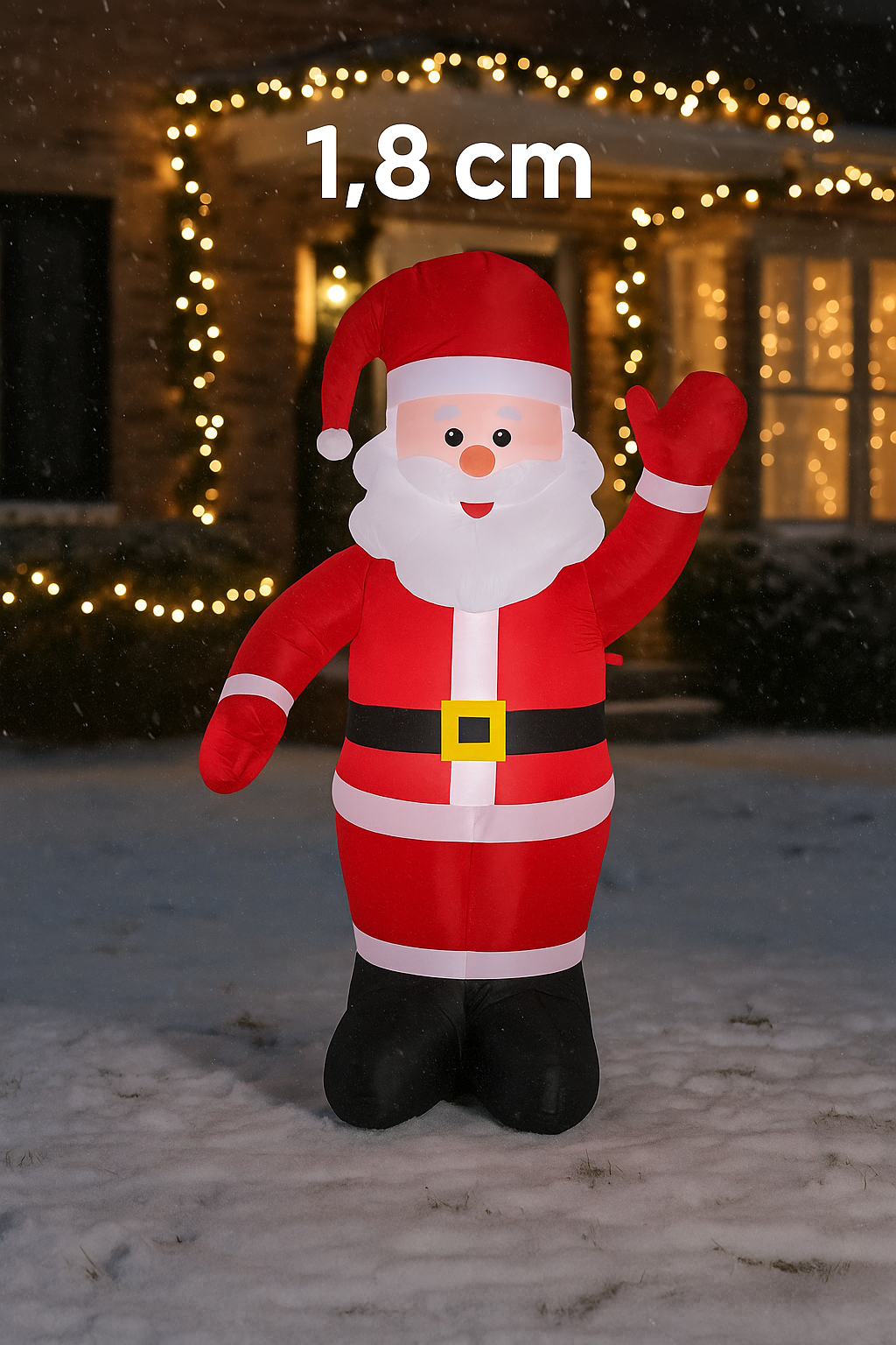 Mos Craciun gonflabil pentru exterior, 180 cm, poliester, multicolor [2]