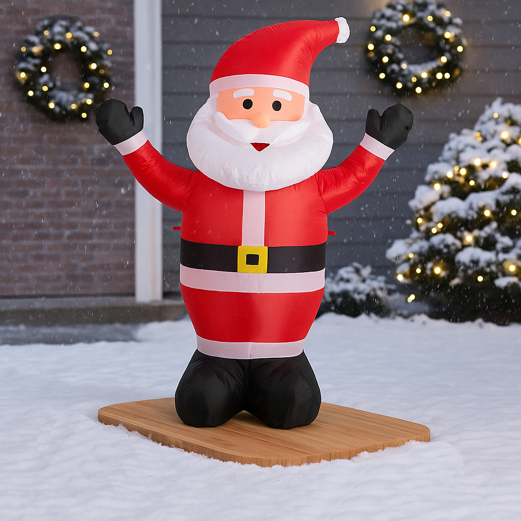 Mos Craciun gonflabil pentru exterior, 120 cm, poliester, multicolor [4]