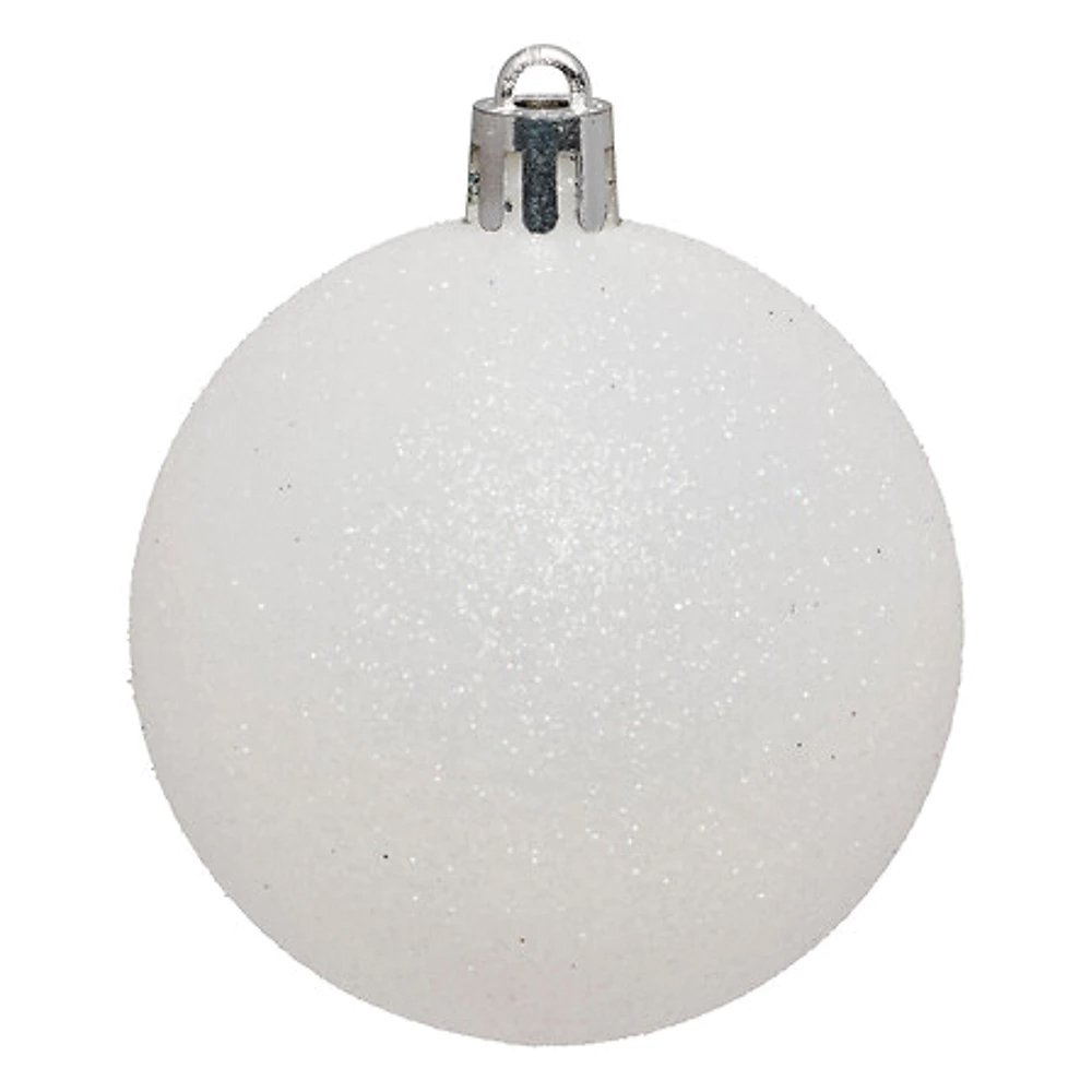 Set decoratiuni Craciun, 44 piese, cu globuri, ghirlanda si varf de brad, albastru si alb [7]