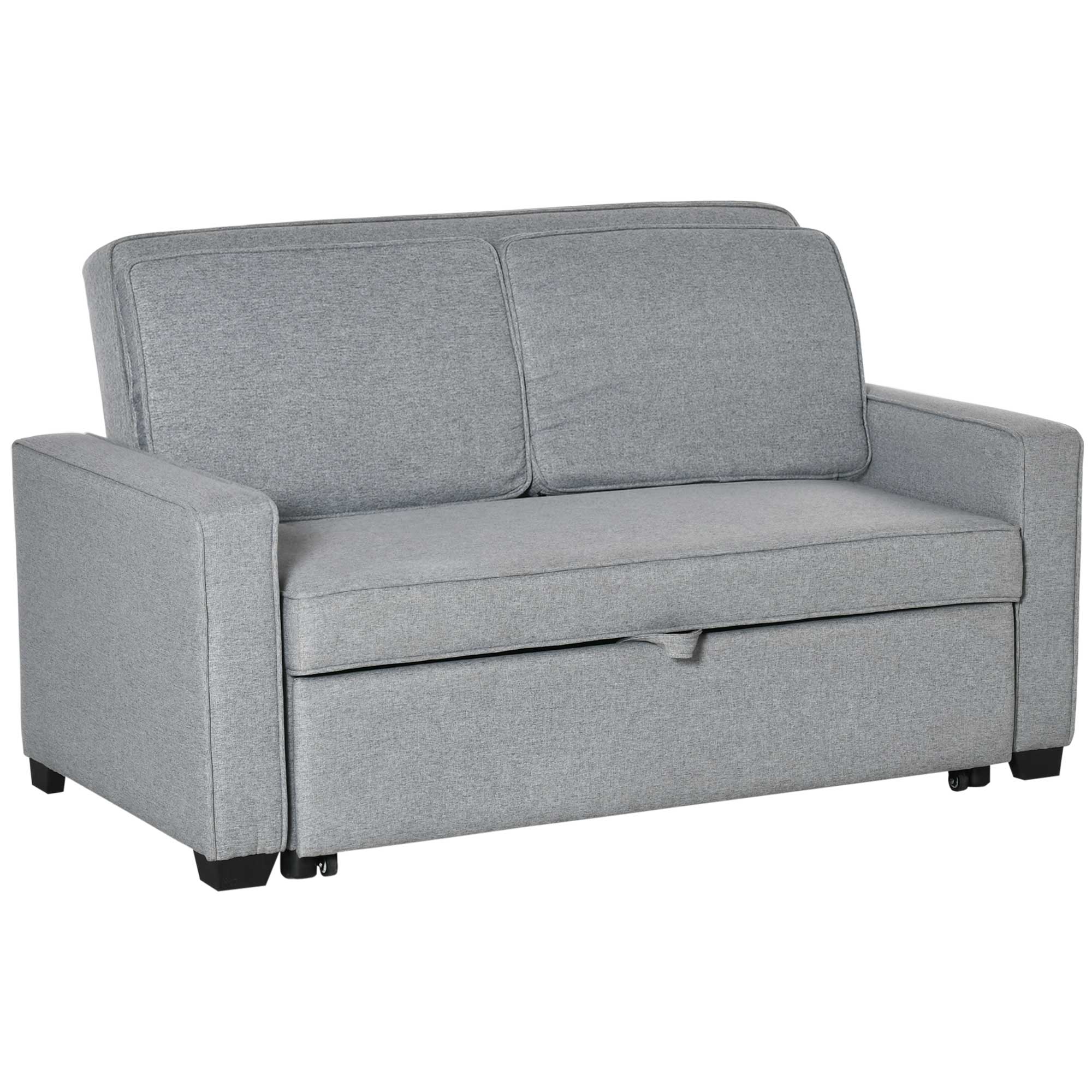 Living & hol -  Canapea Extensibila 2 locuri cu 3 pozitii spatar 154x87x89 cm - Textil