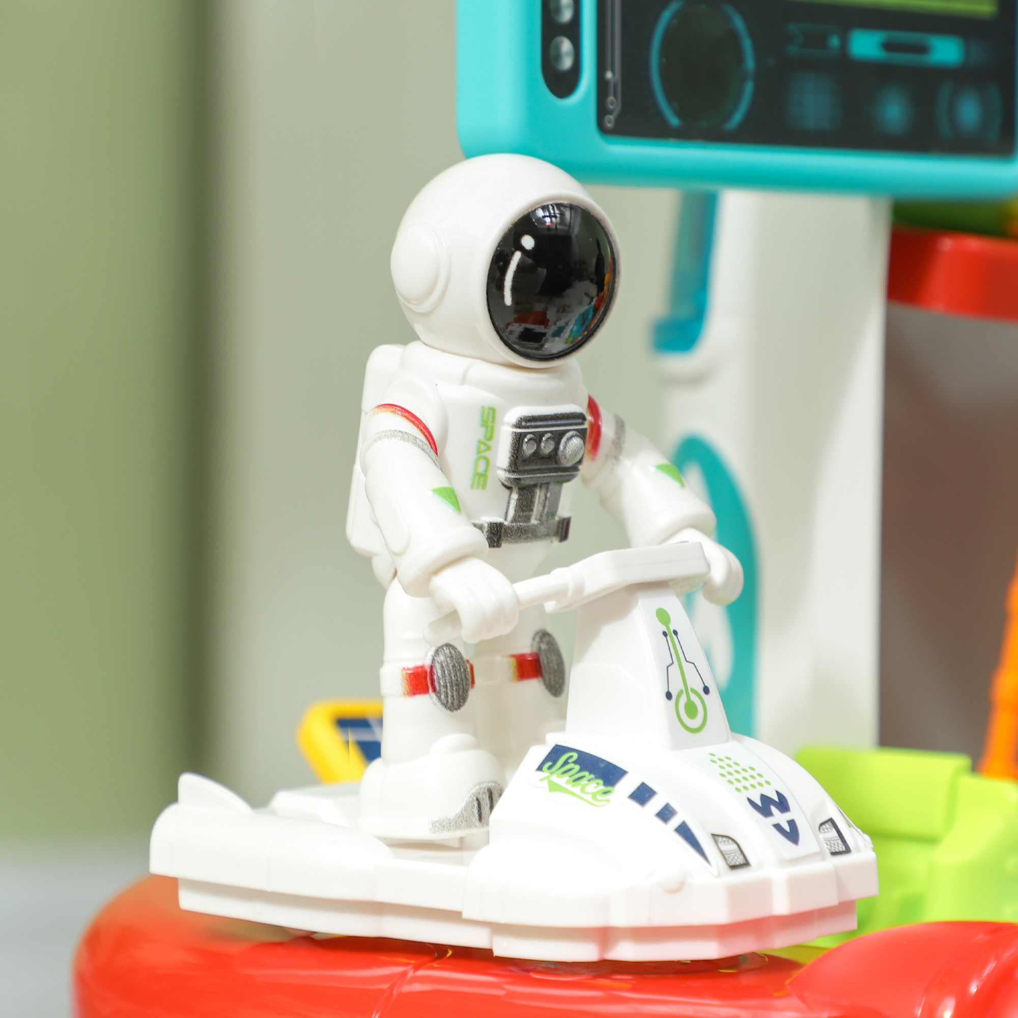  Banc de Lucru Jucarie cu 21 Piese pe Tema Spatiala cu Sunete si Lumini, 45,5x24x52,5 cm, Multicolor [7]