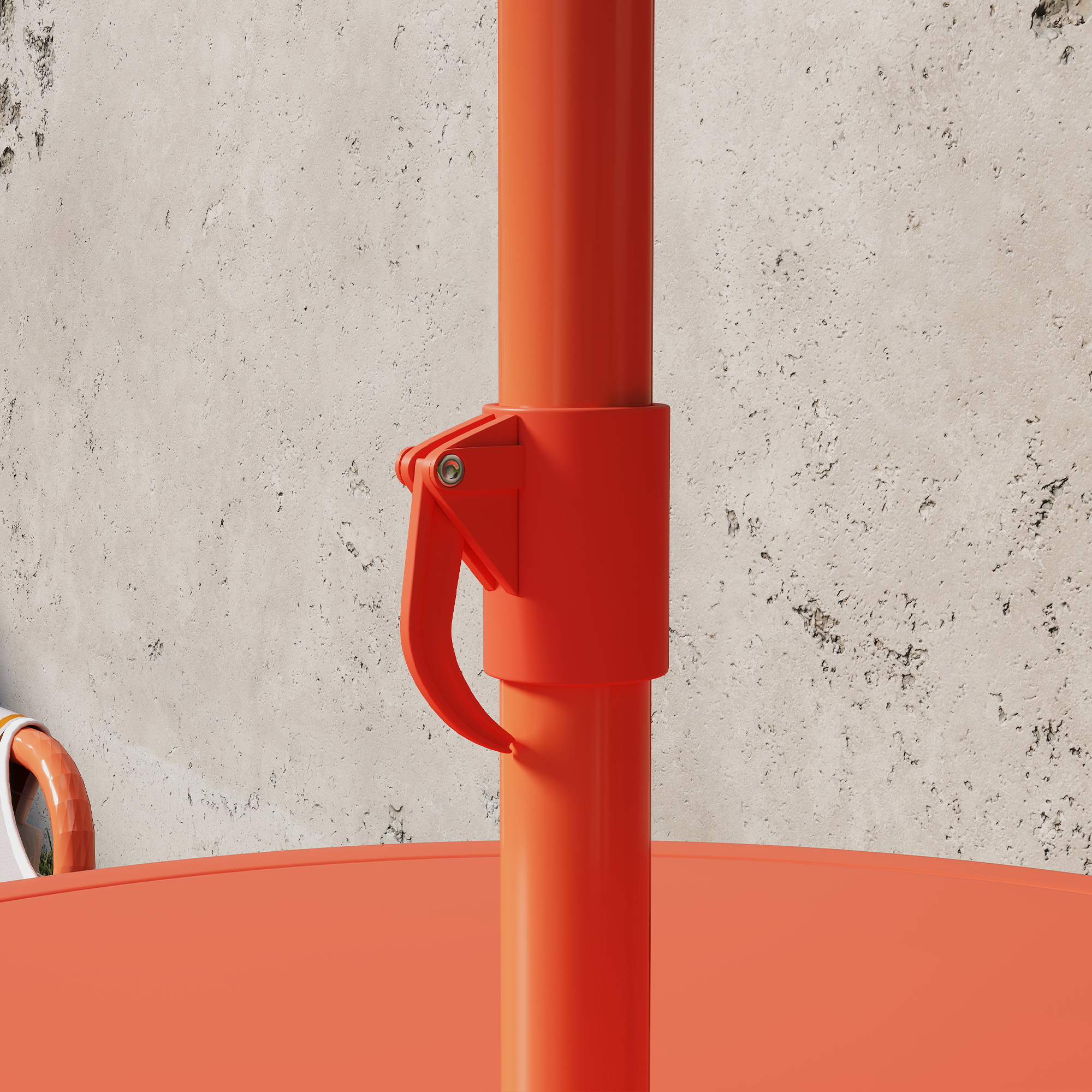  Masa de Picnic pentru Copii, Set Masa si Scaune cu 2 Scaune Pliabile si Umbrela Detasabila, Tematica Jungla, Mobilier de Exterior pentru Gradina, Patio, Portocaliu [7]