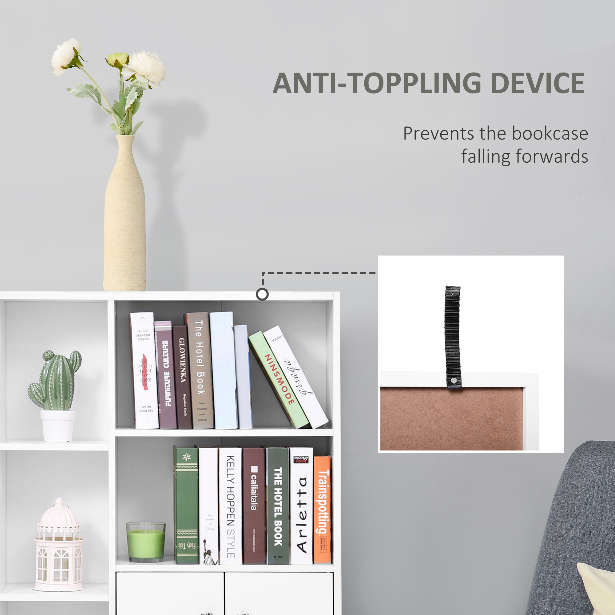  Biblioteca Alba 80×23,5×118 cm - Lemn cu Picioare din Pin [5]