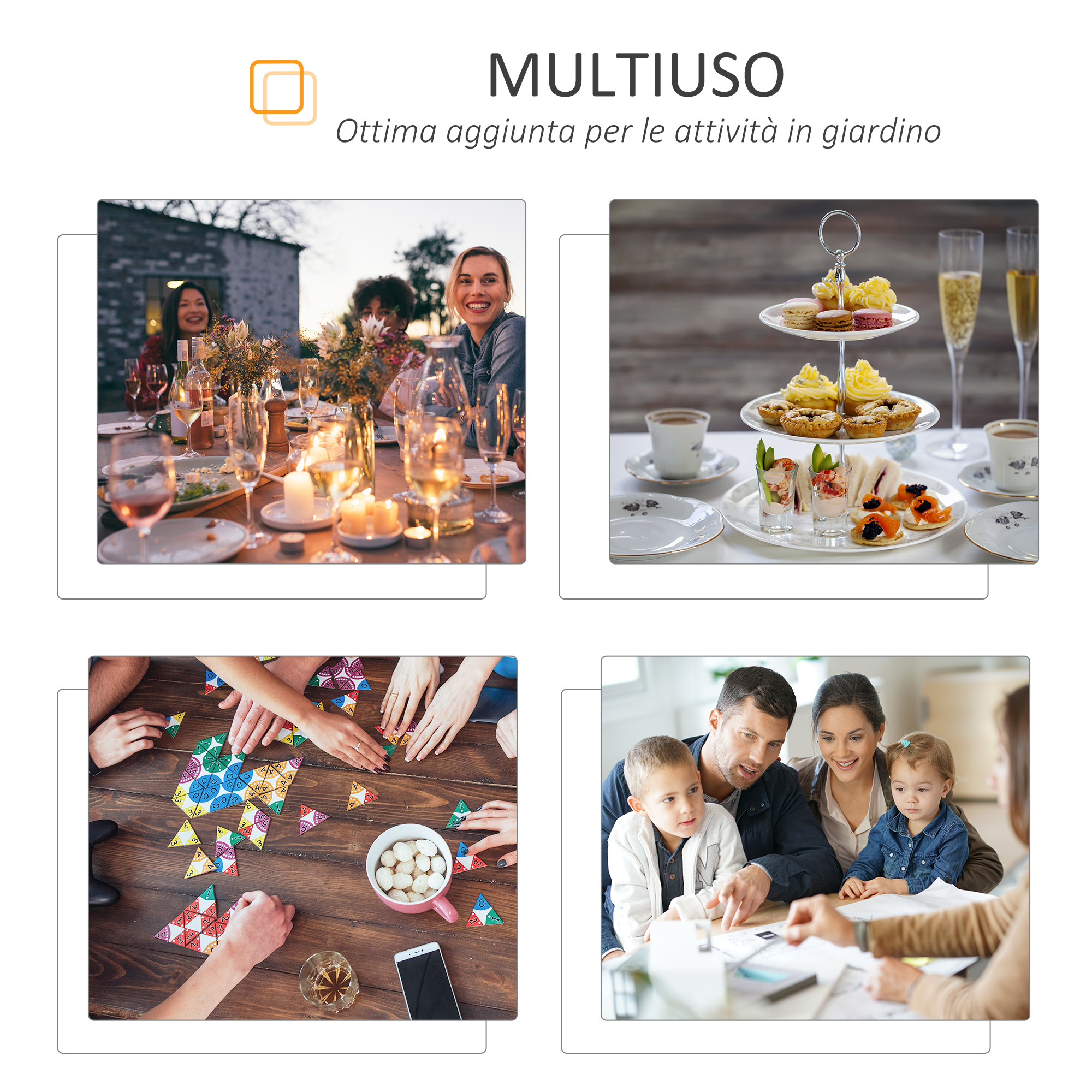 Masa de Gradina Extensibila  pentru 8-10 Persoane cu Structura din Aluminiu, 135-270x90x75cm, Gri [5]