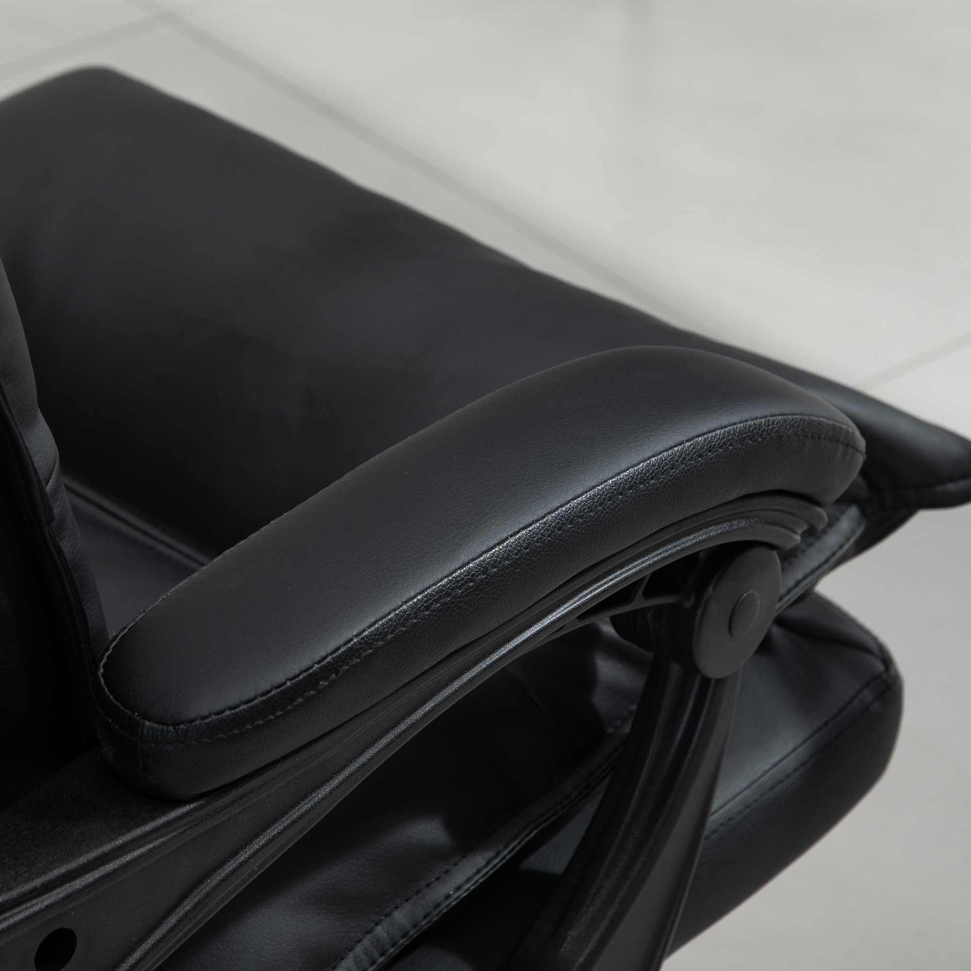  Fotoliu Birou Negru - Rabatabil, Suport Picioare & Ergonomic [8]