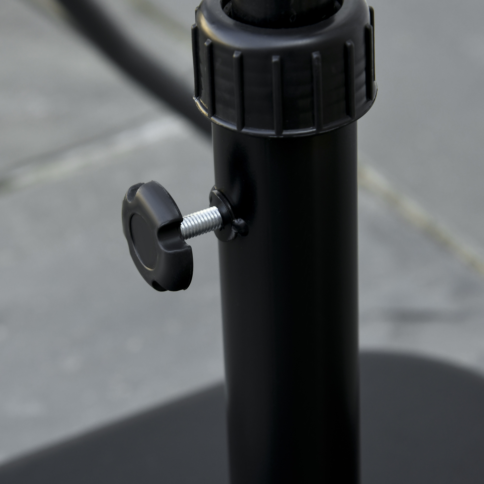  Suport Baza pentru Umbrele de Gradina din Beton de 11 kg, Greutate Patrata pentru Suport de Umbrela de Masa in Aer Liber, Negru [8]