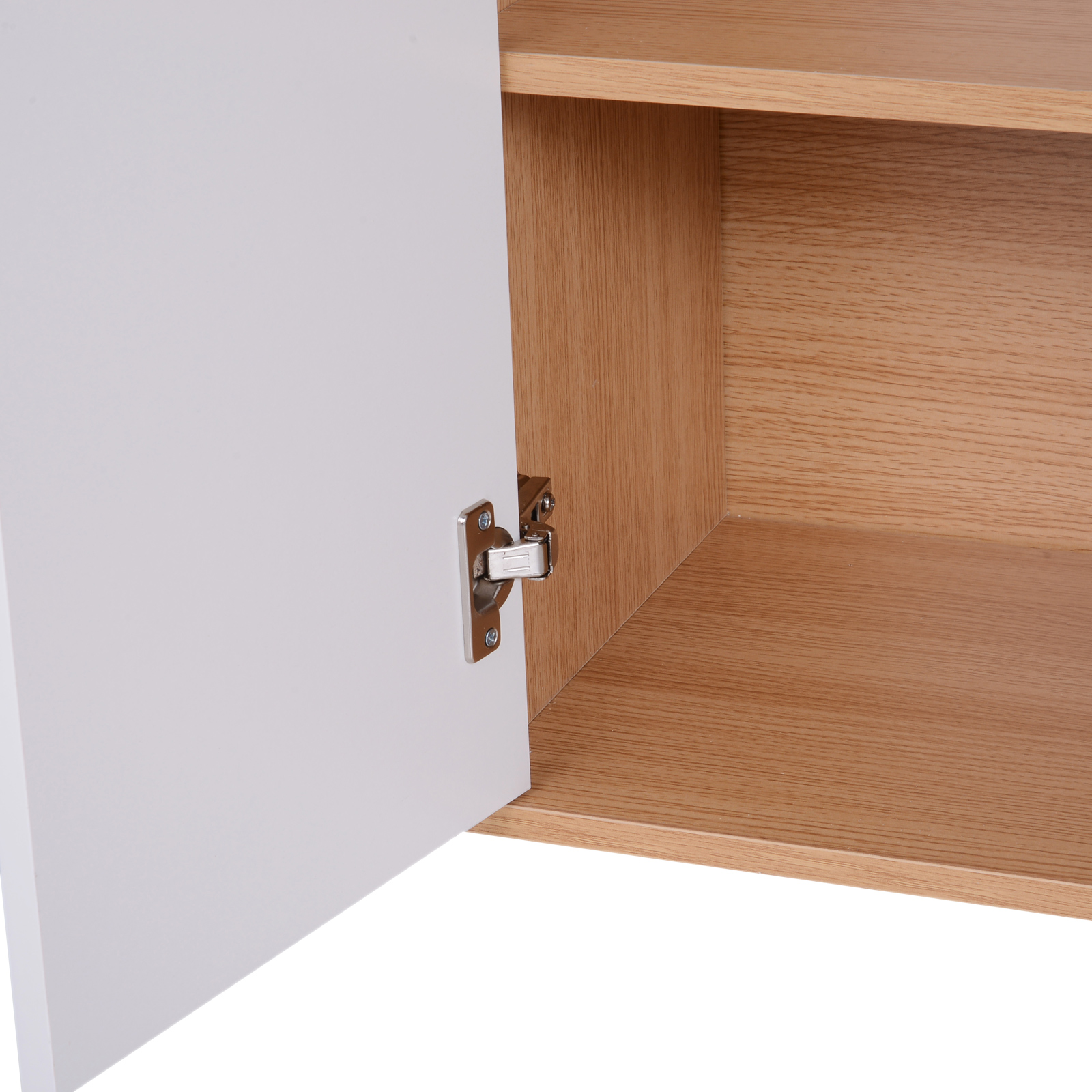  Dulap de Perete 2 Usi - Lemn cu Rafturi Reglabile 80×32×90,5 cm [7]