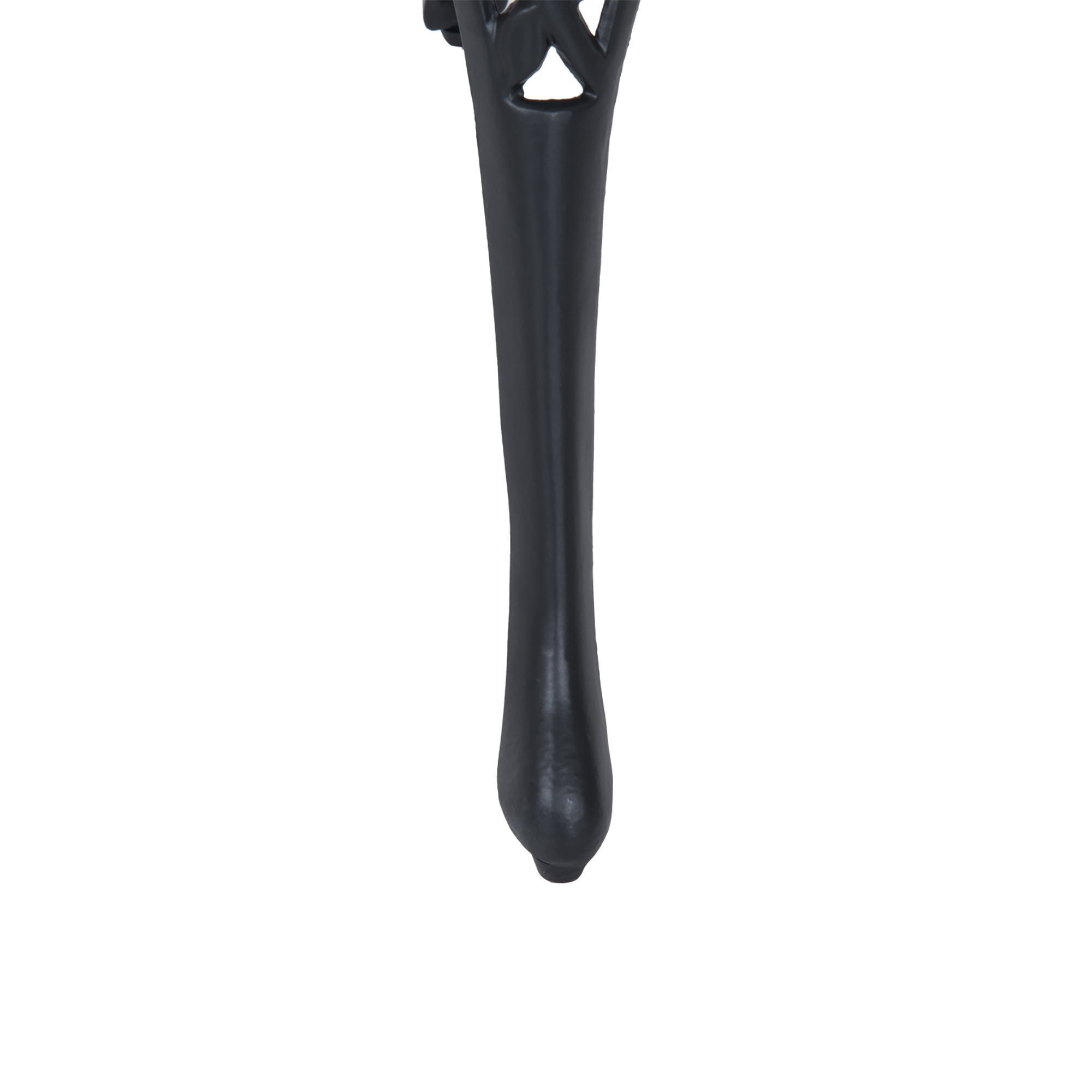  Set de Gradina 3 Piese cu 2 Scaune de Exterior si Masa Rotunda din Aluminiu, Negru [7]