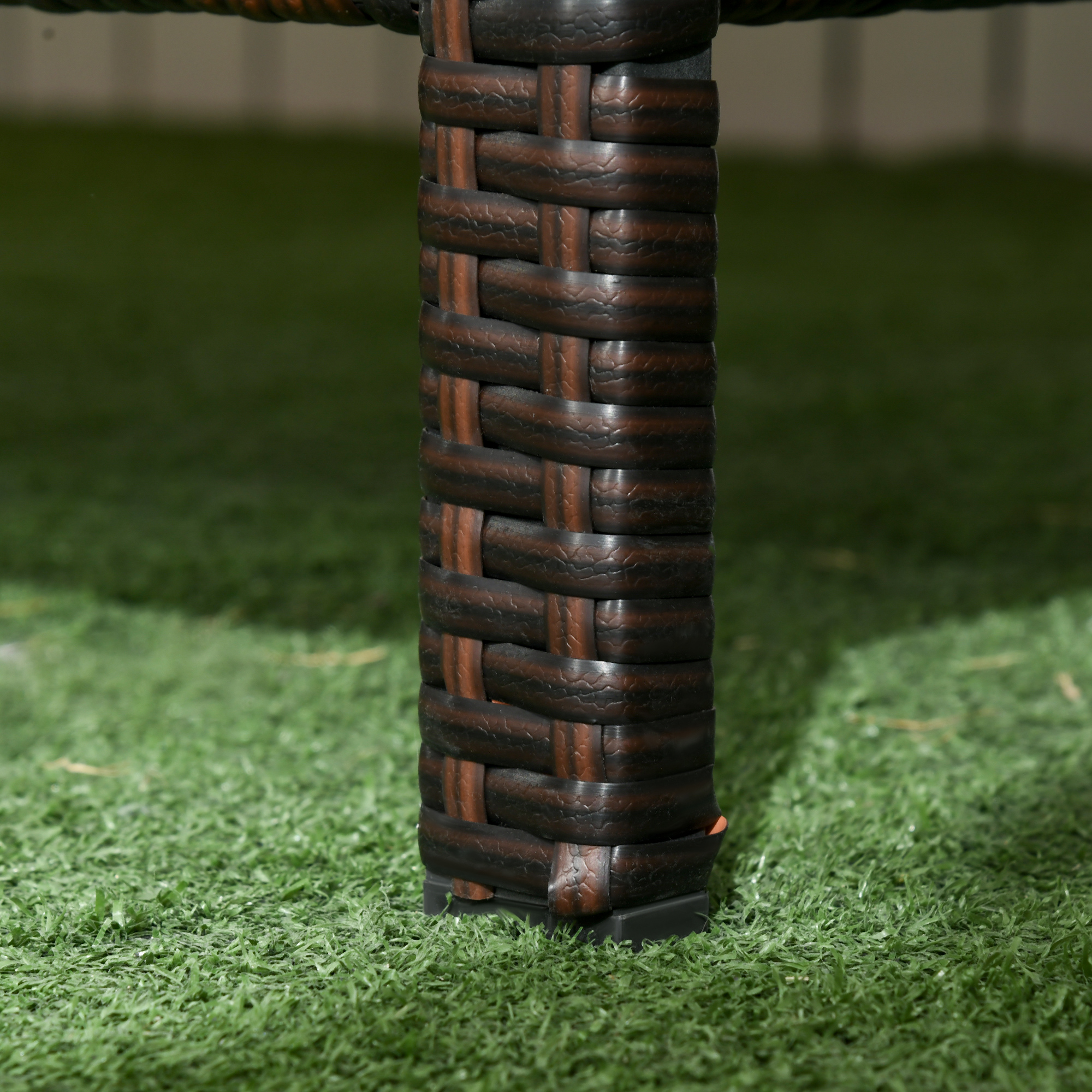  Canapea de exterior cu 3 locuri, din ratan PE, cu perne confortabile si detasabile, 173x68x78 cm, maro [6]